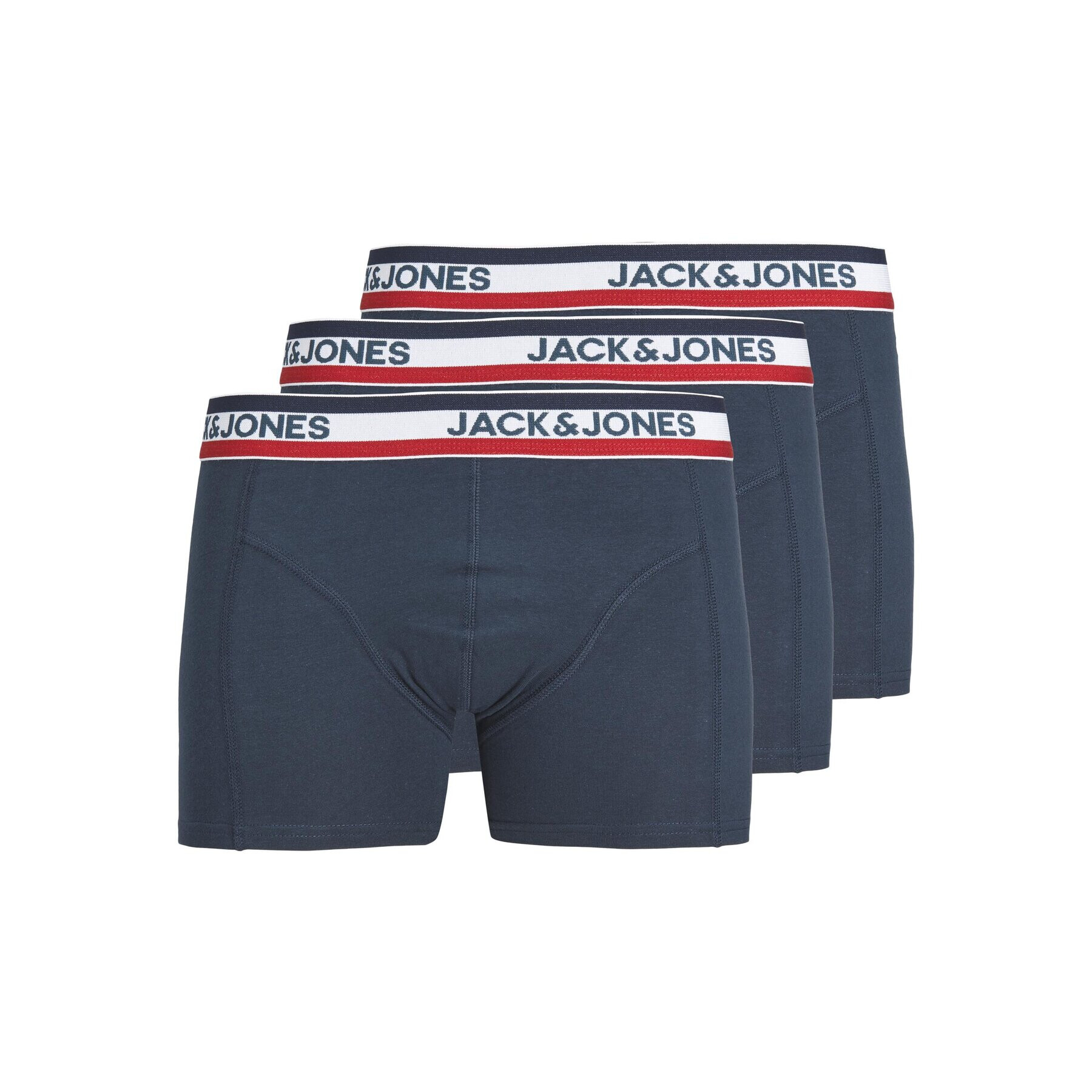 Jack&Jones Комплект 3 чифта боксерки Tape 12230639 Тъмносин - Pepit.bg