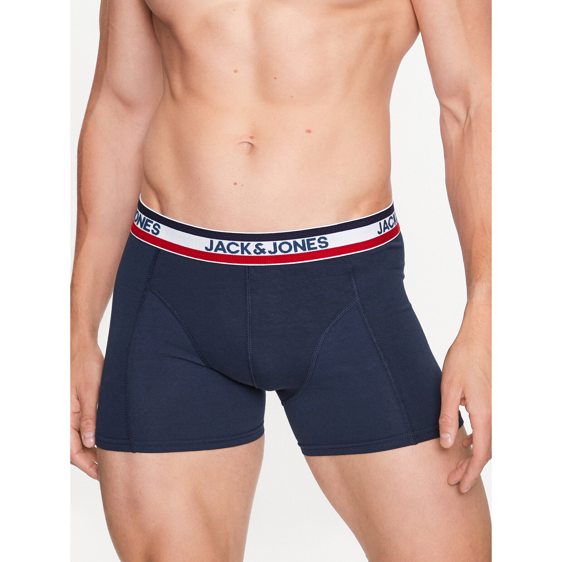 Jack&Jones Комплект 3 чифта боксерки Tape 12230639 Тъмносин - Pepit.bg