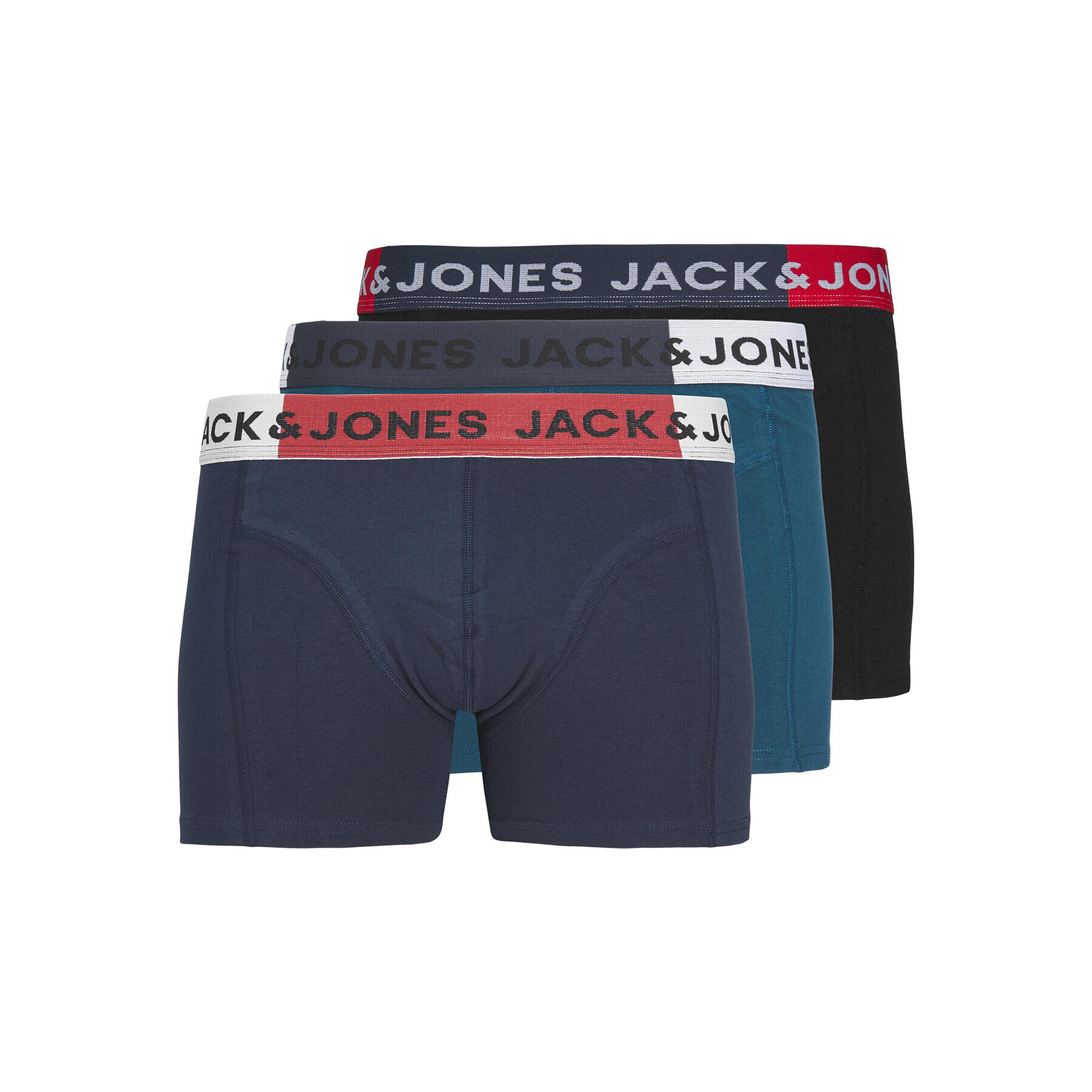 Jack&Jones Комплект 3 чифта боксерки 12237415 Цветен - Pepit.bg