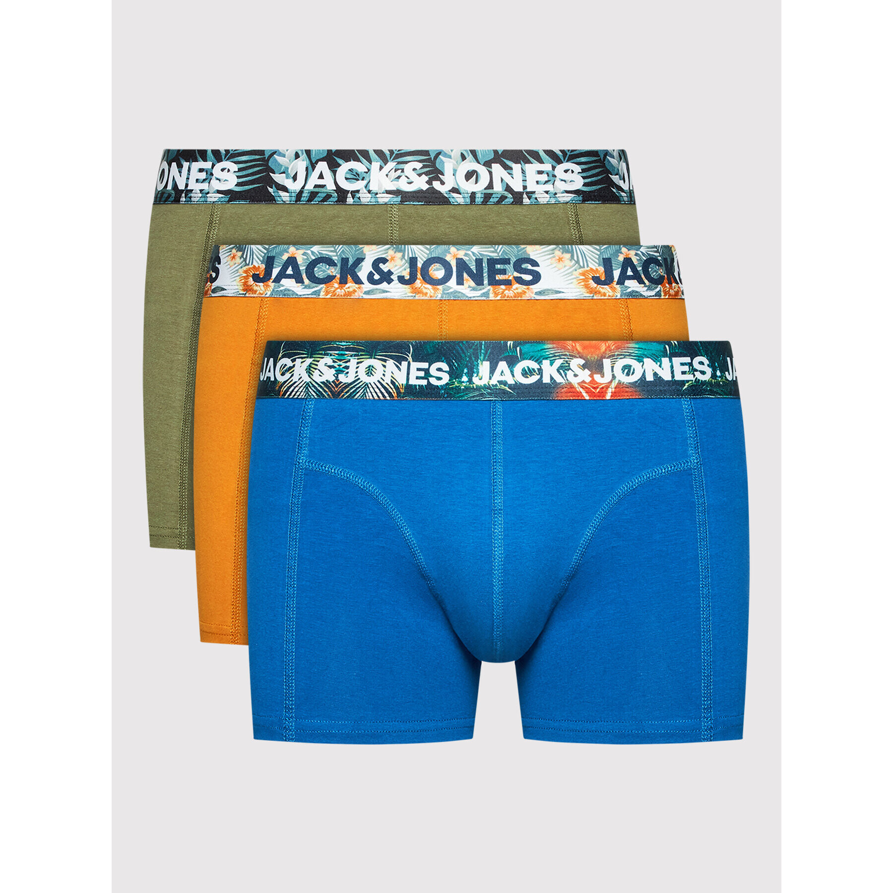 Jack&Jones Комплект 3 чифта боксерки Hutley 12199643 Цветен - Pepit.bg