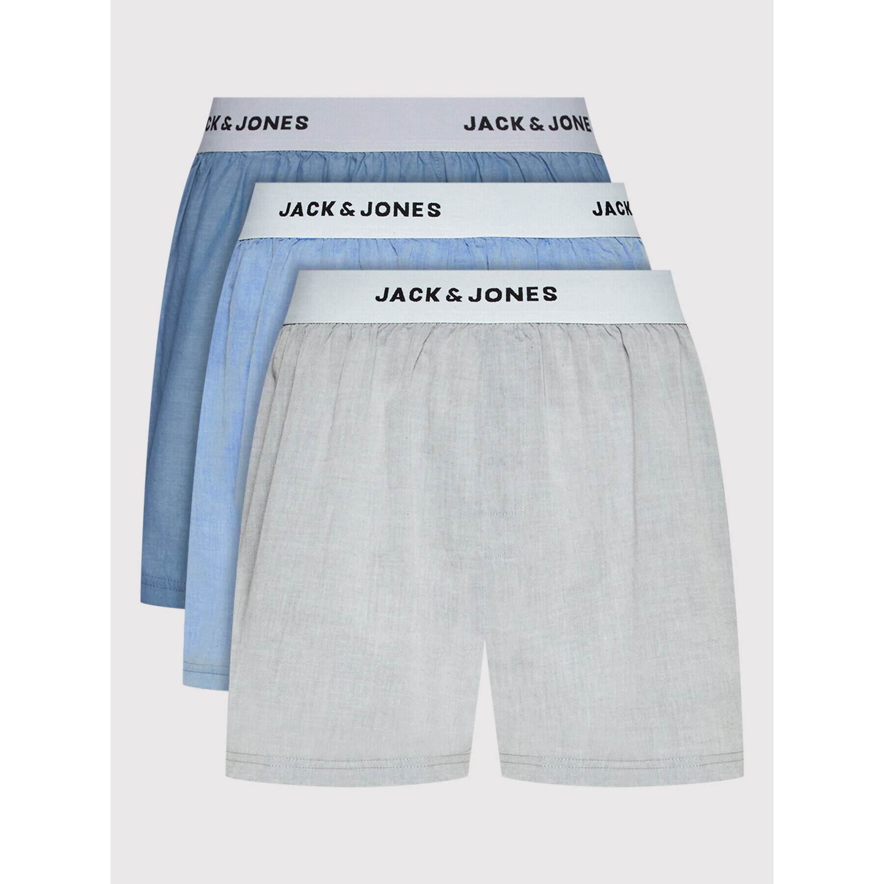 Jack&Jones Комплект 3 чифта боксерки Kyle 12212160 Син - Pepit.bg