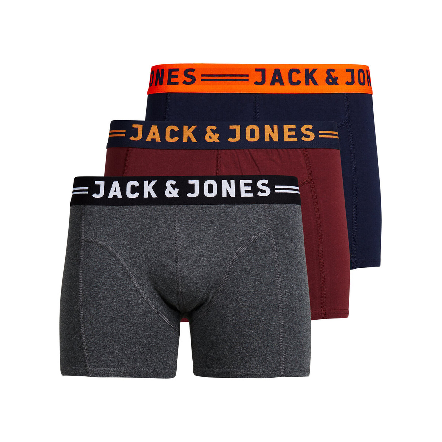 Jack&Jones Комплект 3 чифта боксерки Lichfield 12113943 Цветен - Pepit.bg