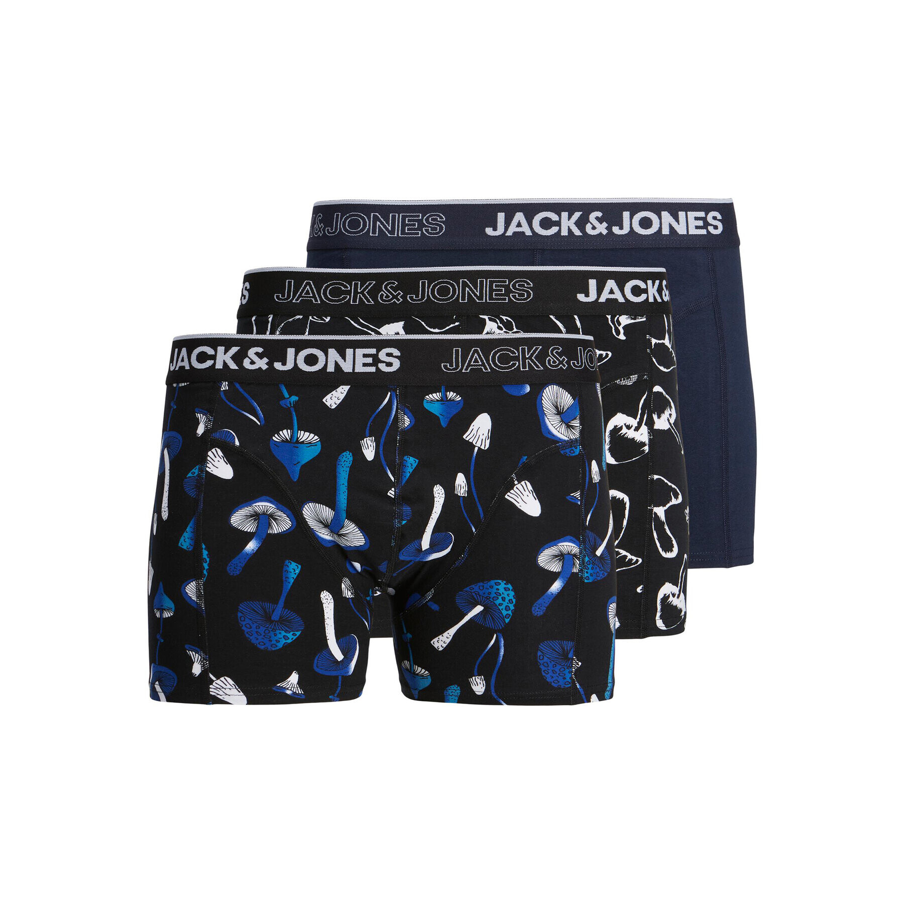 Jack&Jones Комплект 3 чифта боксерки Mushroom Trunks 12214883 Черен - Pepit.bg