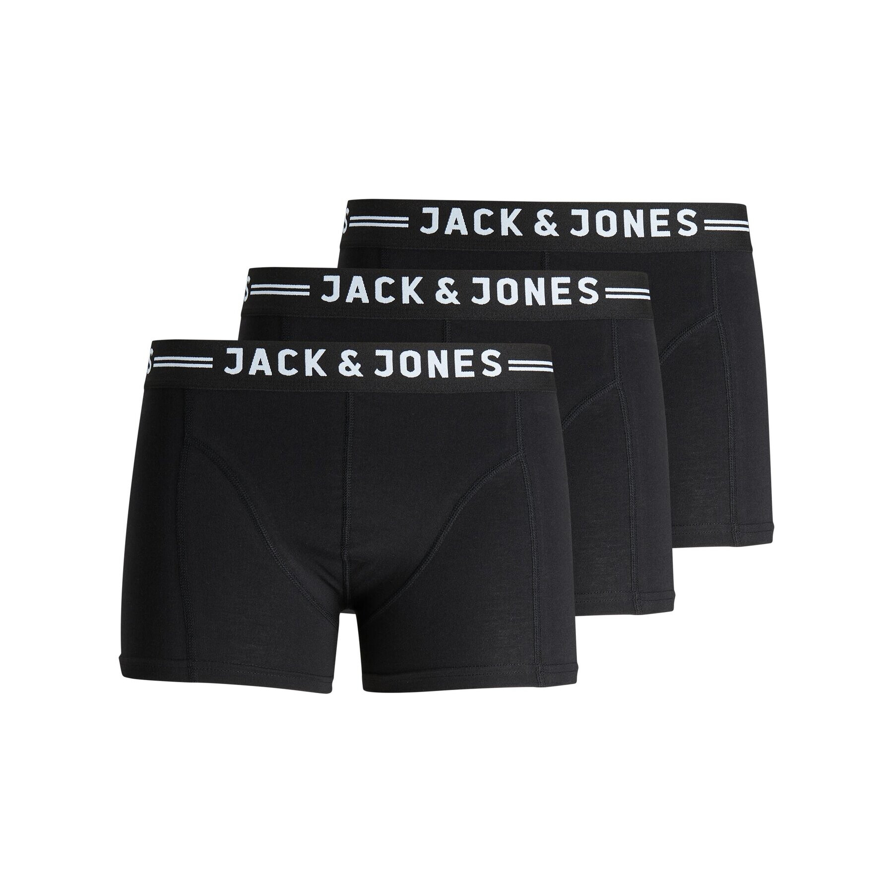 Jack&Jones Комплект 3 чифта боксерки Sense 12081832 Черен - Pepit.bg