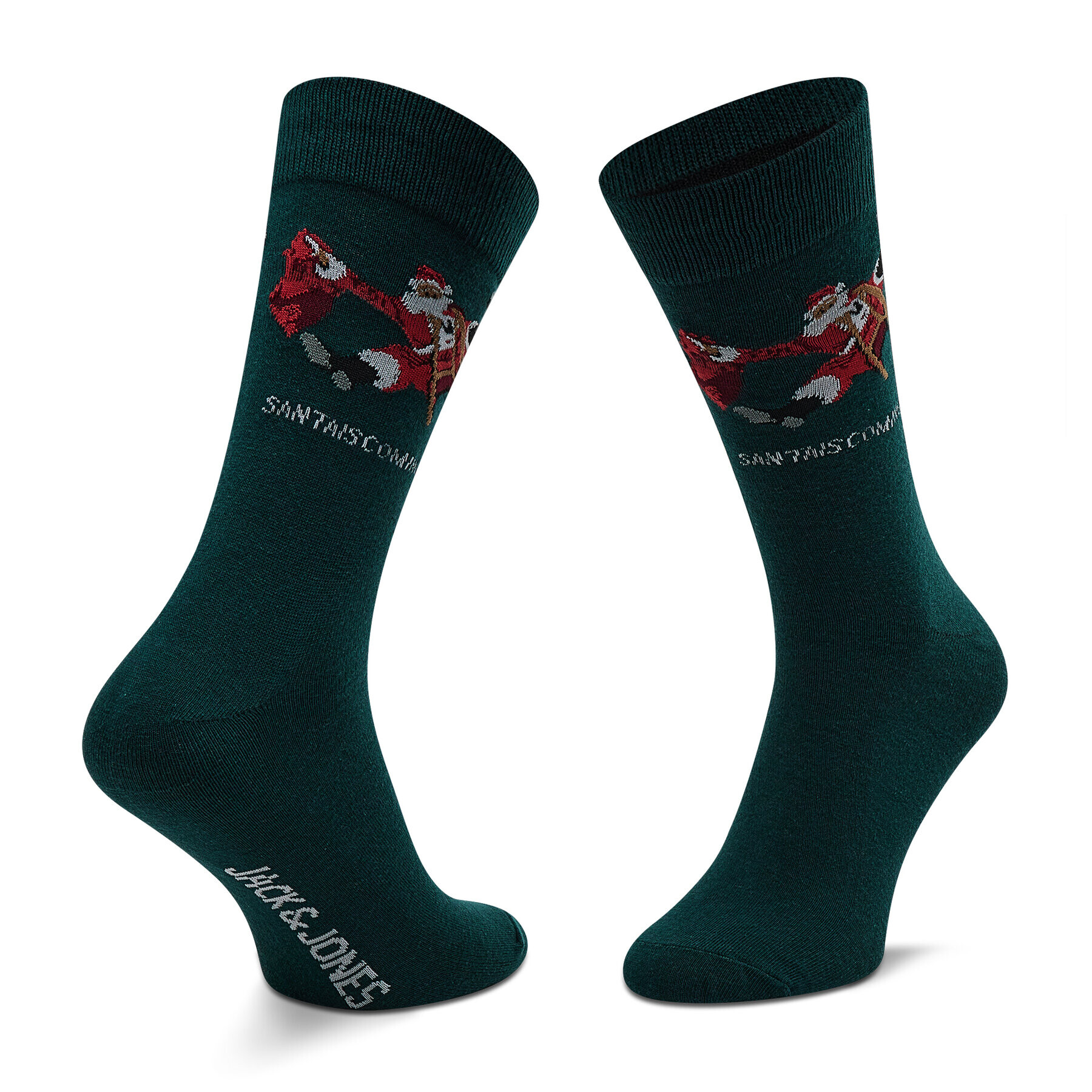 Jack&Jones Комплект 3 чифта дълги чорапи мъжки Jacsanta Claus Sock Giftbox 12198046 Черен - Pepit.bg