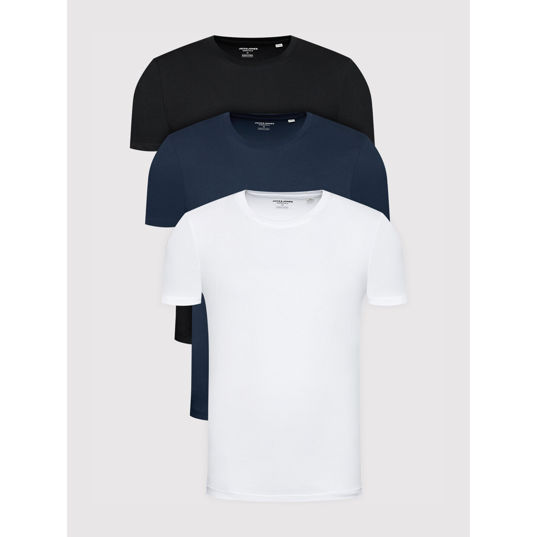 Jack&Jones Комплект 3 тишърти Organic Basic 12191759 Цветен Regular Fit - Pepit.bg