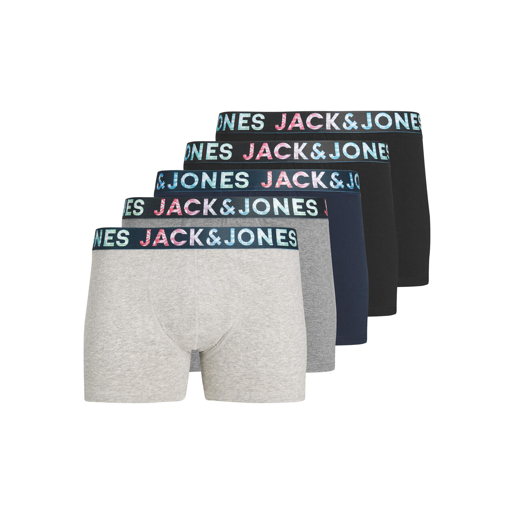 Jack&Jones Комплект 5 чифта боксери Tampa 12233489 Цветен - Pepit.bg