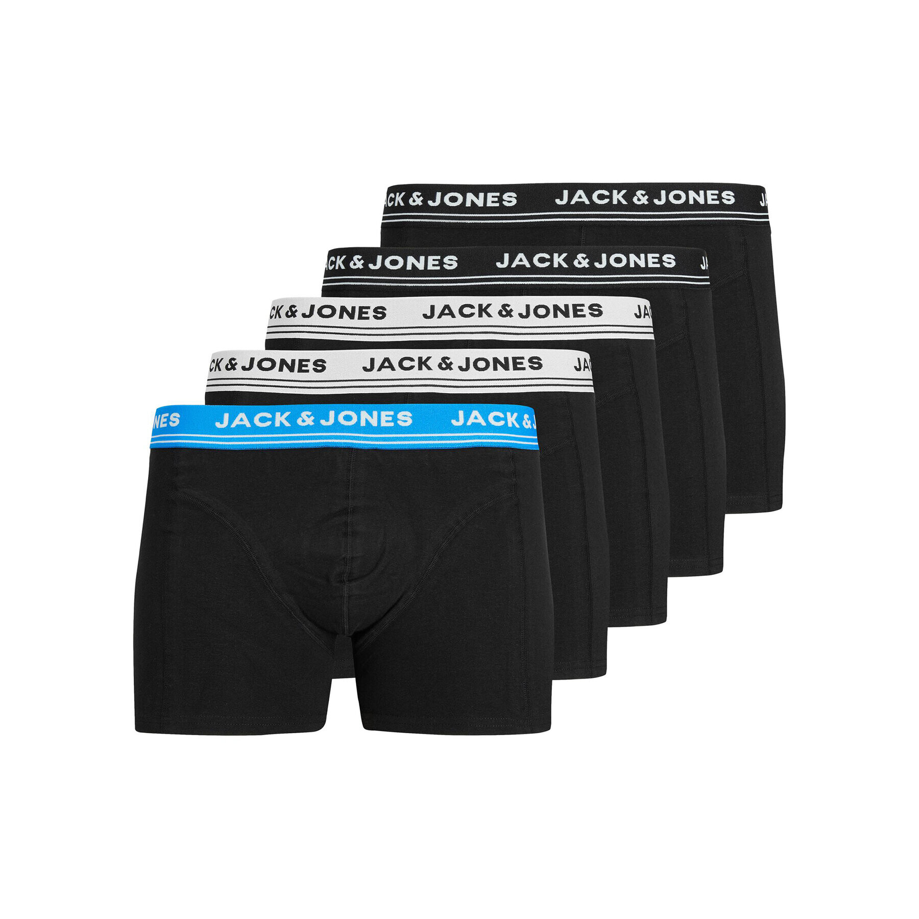 Jack&Jones Комплект 5 чифта боксери 12234509 Черен - Pepit.bg