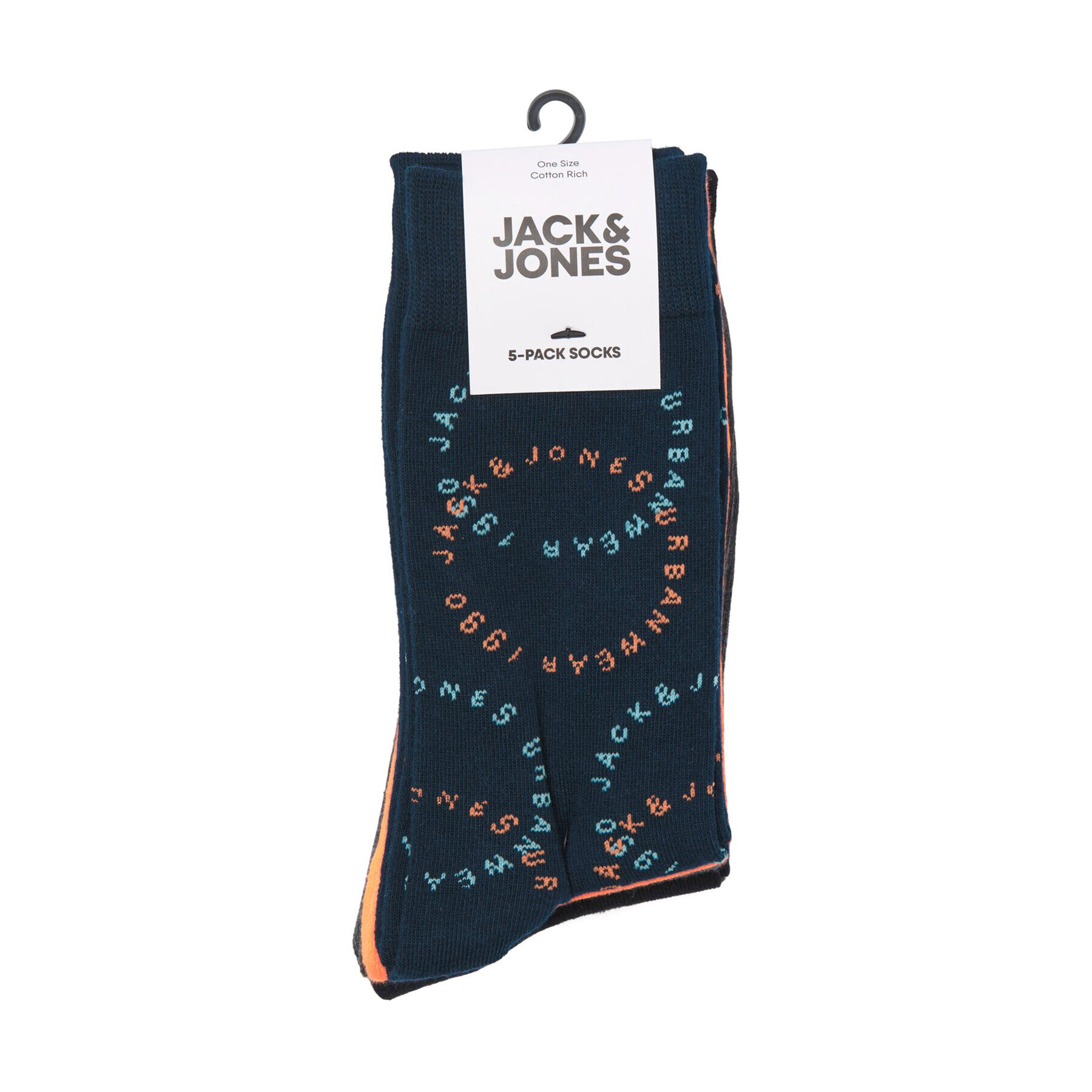 Jack&Jones Комплект 5 чифта дълги чорапи мъжки 12237460 Цветен - Pepit.bg