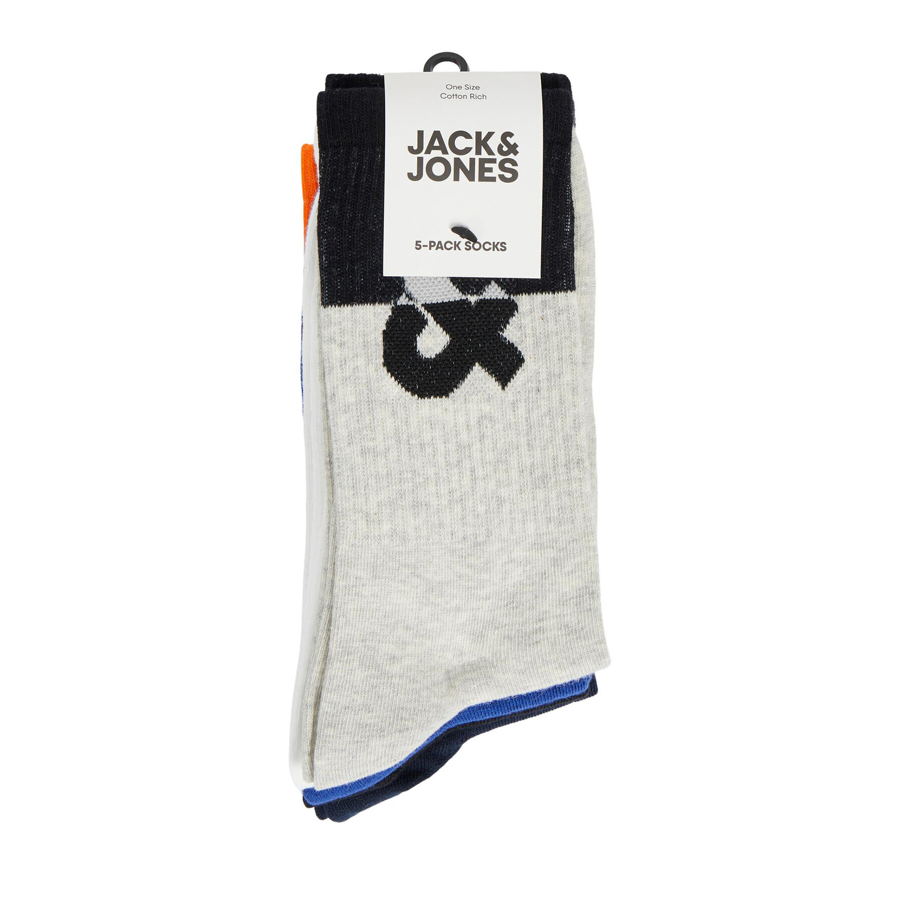 Jack&Jones Комплект 5 чифта дълги чорапи мъжки 12240551 Цветен - Pepit.bg