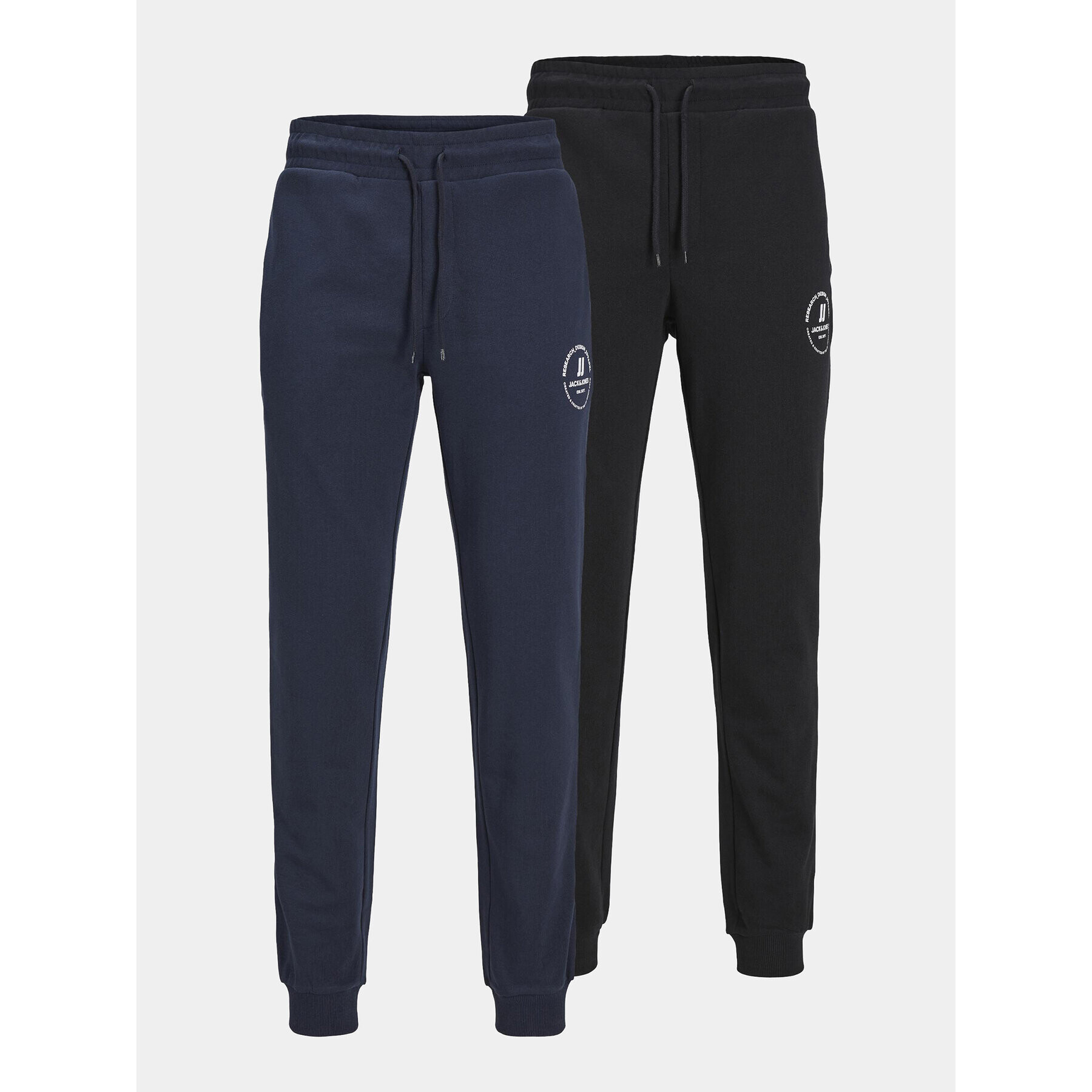 Jack&Jones Комплект 2 чифта панталони Jpstgordon Jjswift Sweat Pants 2Pk Mp 12257018 Черен Regular Fit - Pepit.bg