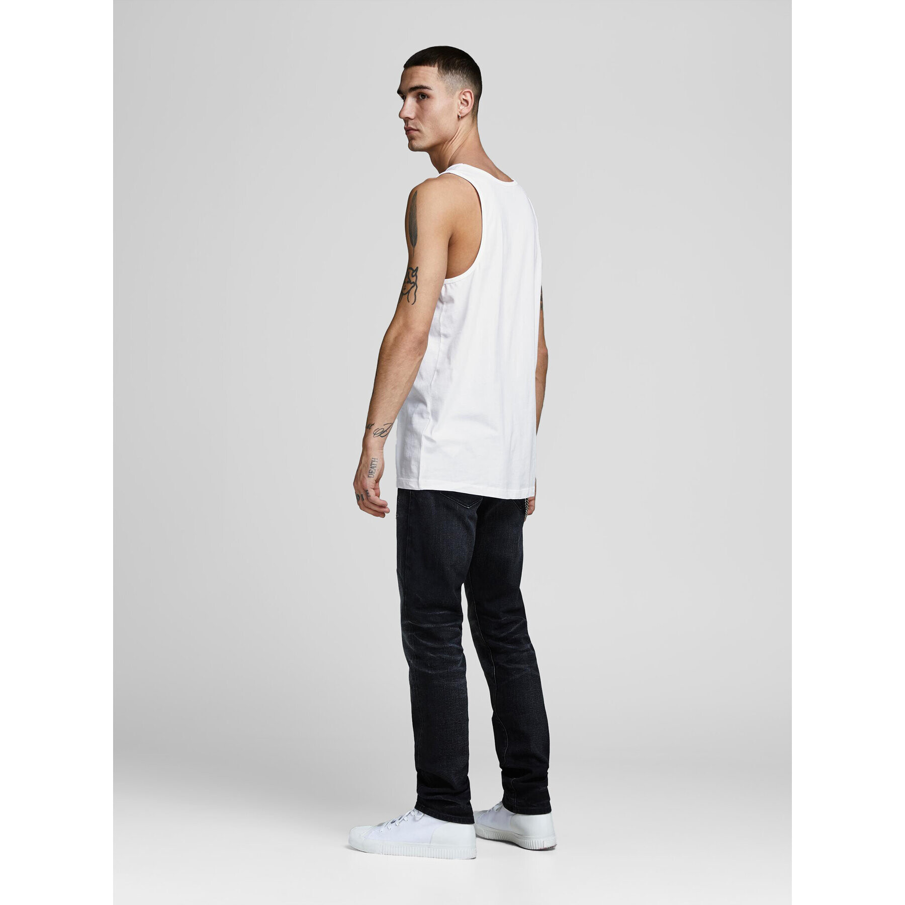 Jack&Jones Комплект от 2 броя топове Basic 12133910 Бял Regular Fit - Pepit.bg