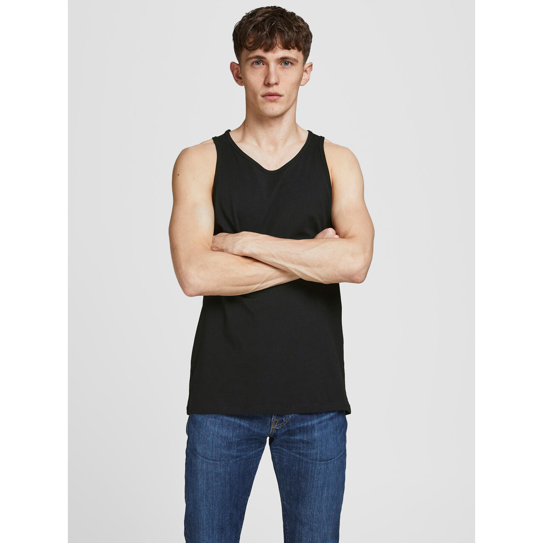 Jack&Jones Комплект от 2 броя топове Basic 12133910 Черен Regular Fit - Pepit.bg