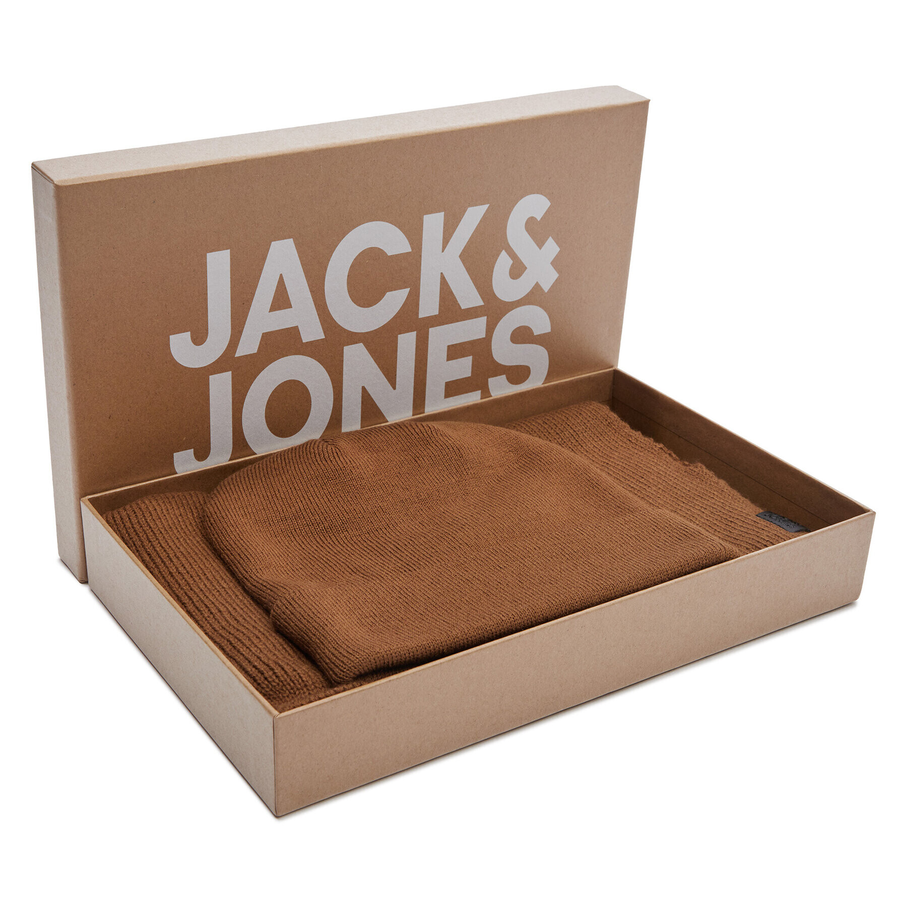 Jack&Jones Комплект шал и шапка 12163827 Кафяв - Pepit.bg