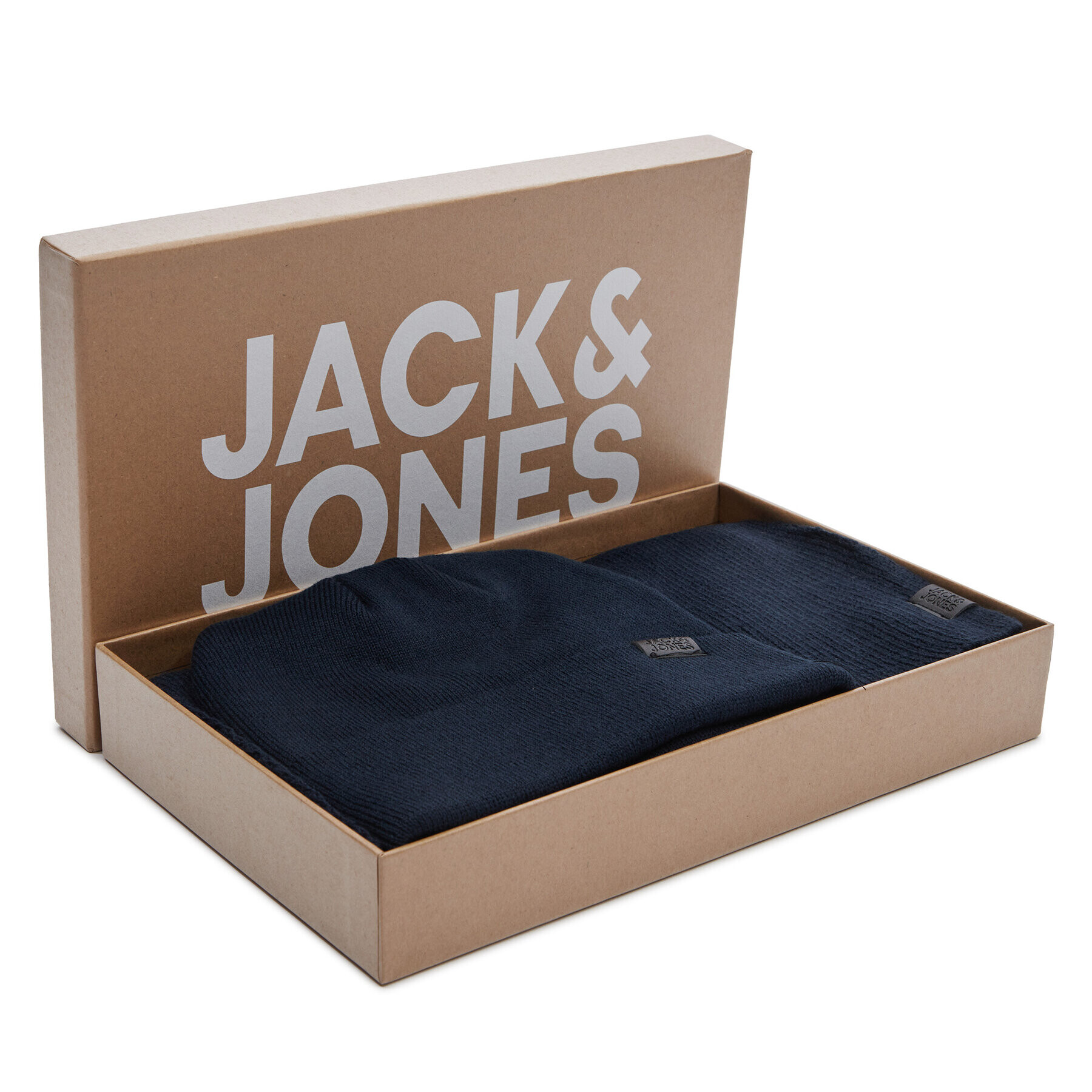 Jack&Jones Комплект шал и шапка 12163827 Тъмносин - Pepit.bg