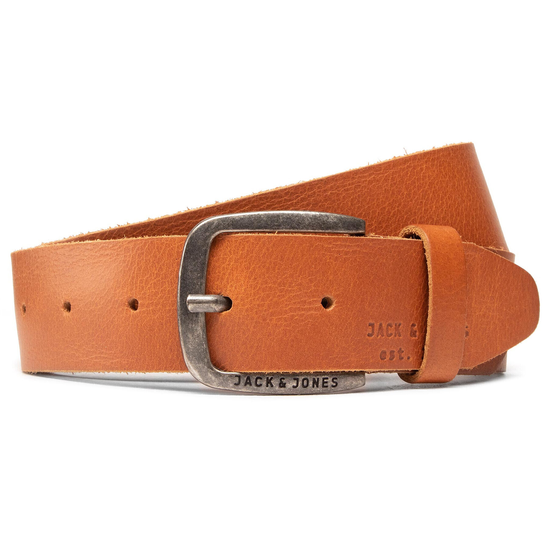 Jack&Jones Мъжки колан Jackpaul Leather Belt 12111286 Кафяв - Pepit.bg