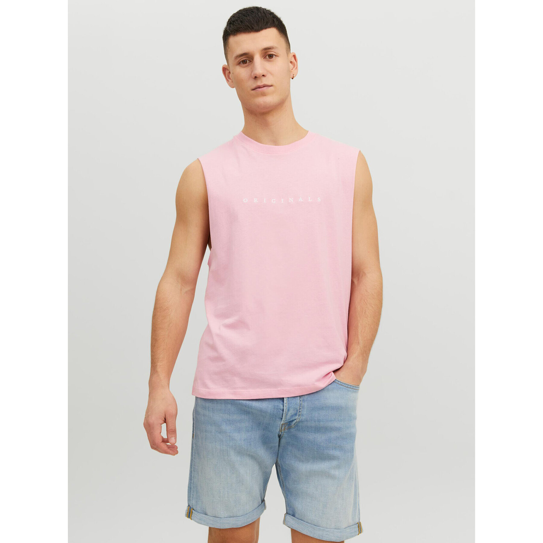 Jack&Jones Мъжки топ Copenhagen 12210016 Розов Oversize - Pepit.bg