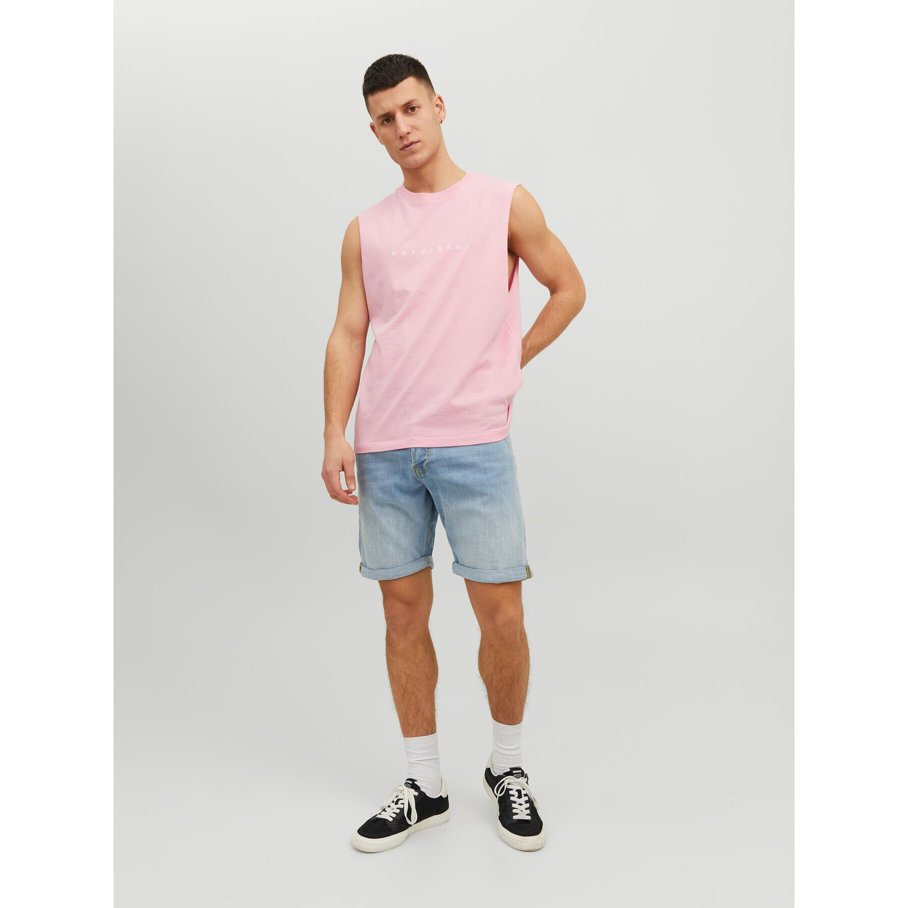 Jack&Jones Мъжки топ Copenhagen 12210016 Розов Oversize - Pepit.bg