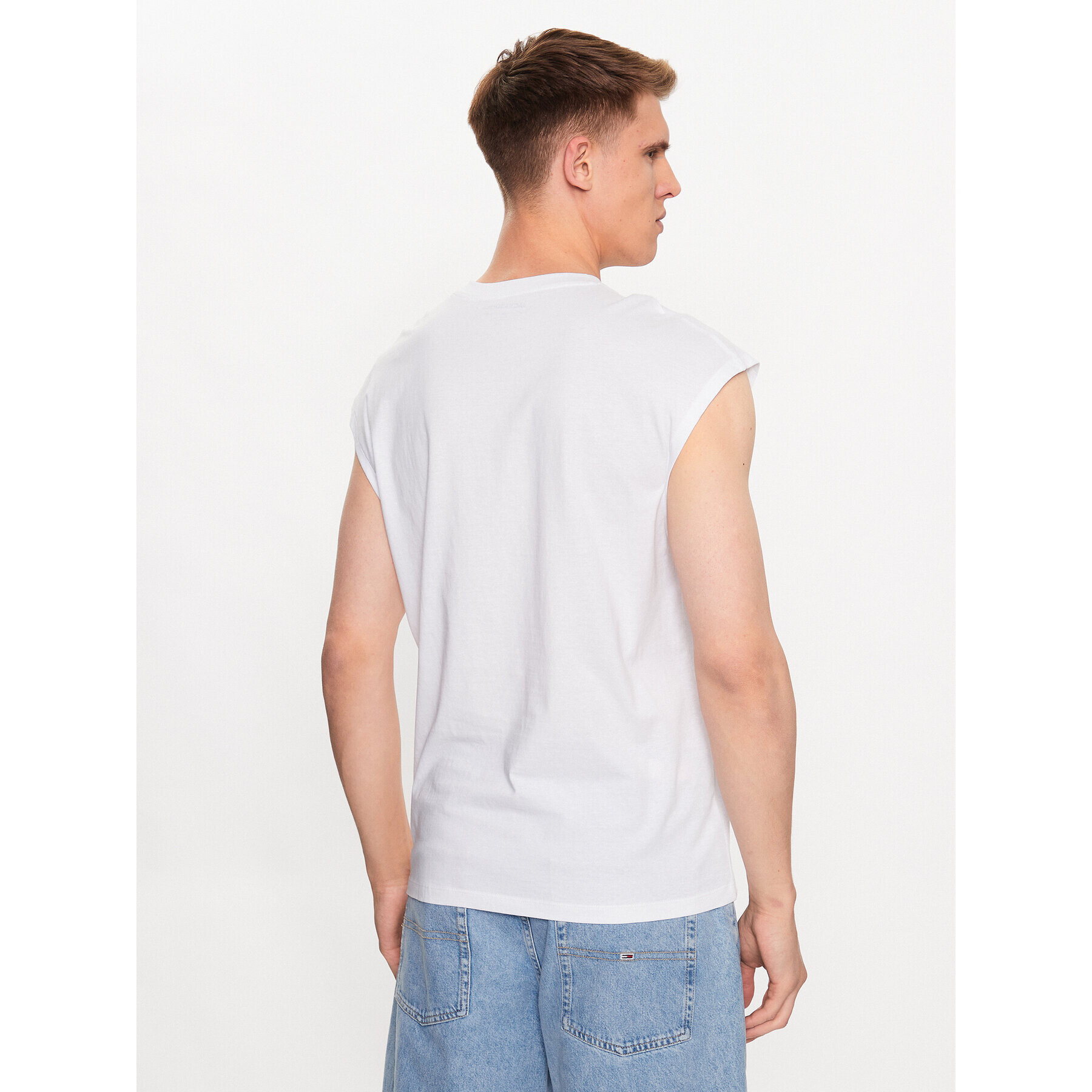 Jack&Jones Мъжки топ Brink 12210055 Бял Loose Fit - Pepit.bg