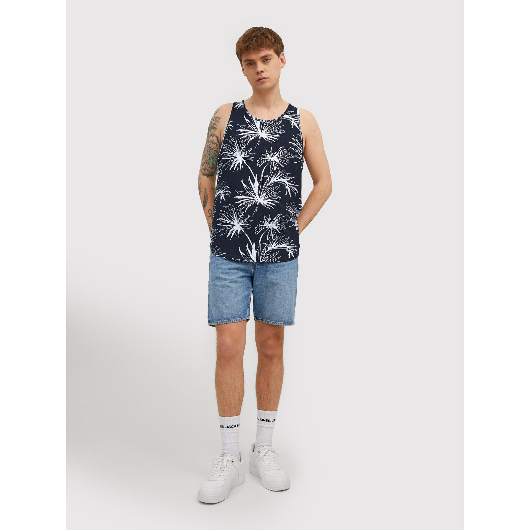 Jack&Jones Мъжки топ Breezy 12209638 Тъмносин Regular Fit - Pepit.bg