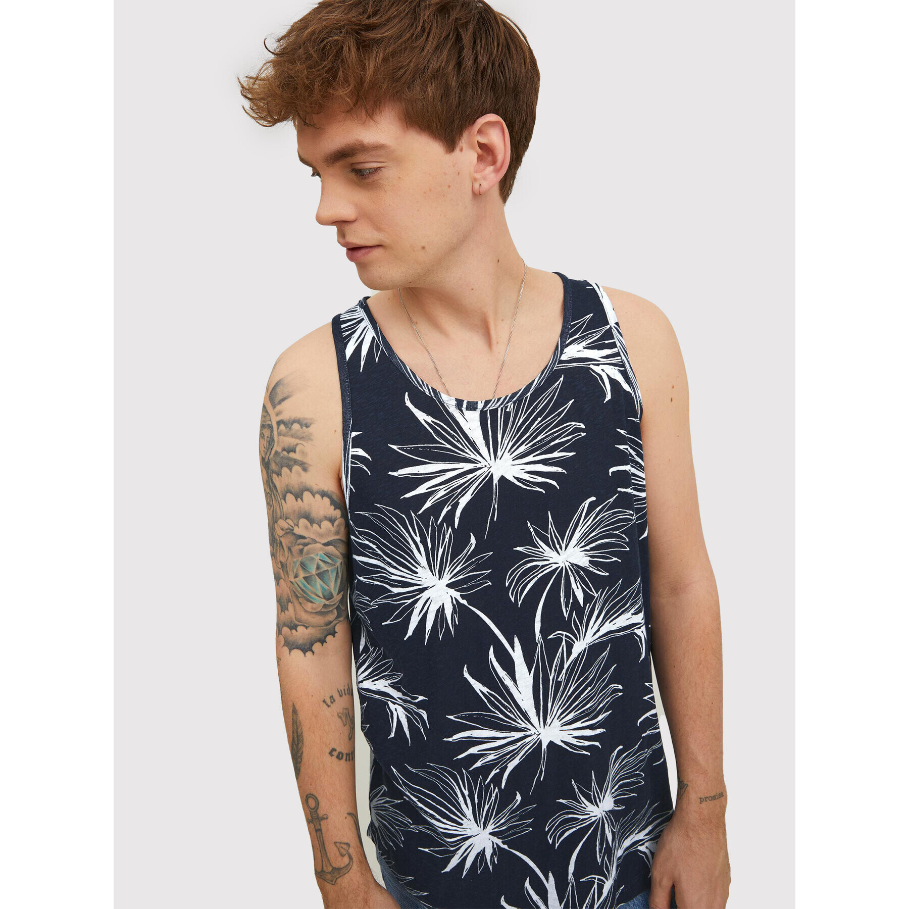 Jack&Jones Мъжки топ Breezy 12209638 Тъмносин Regular Fit - Pepit.bg