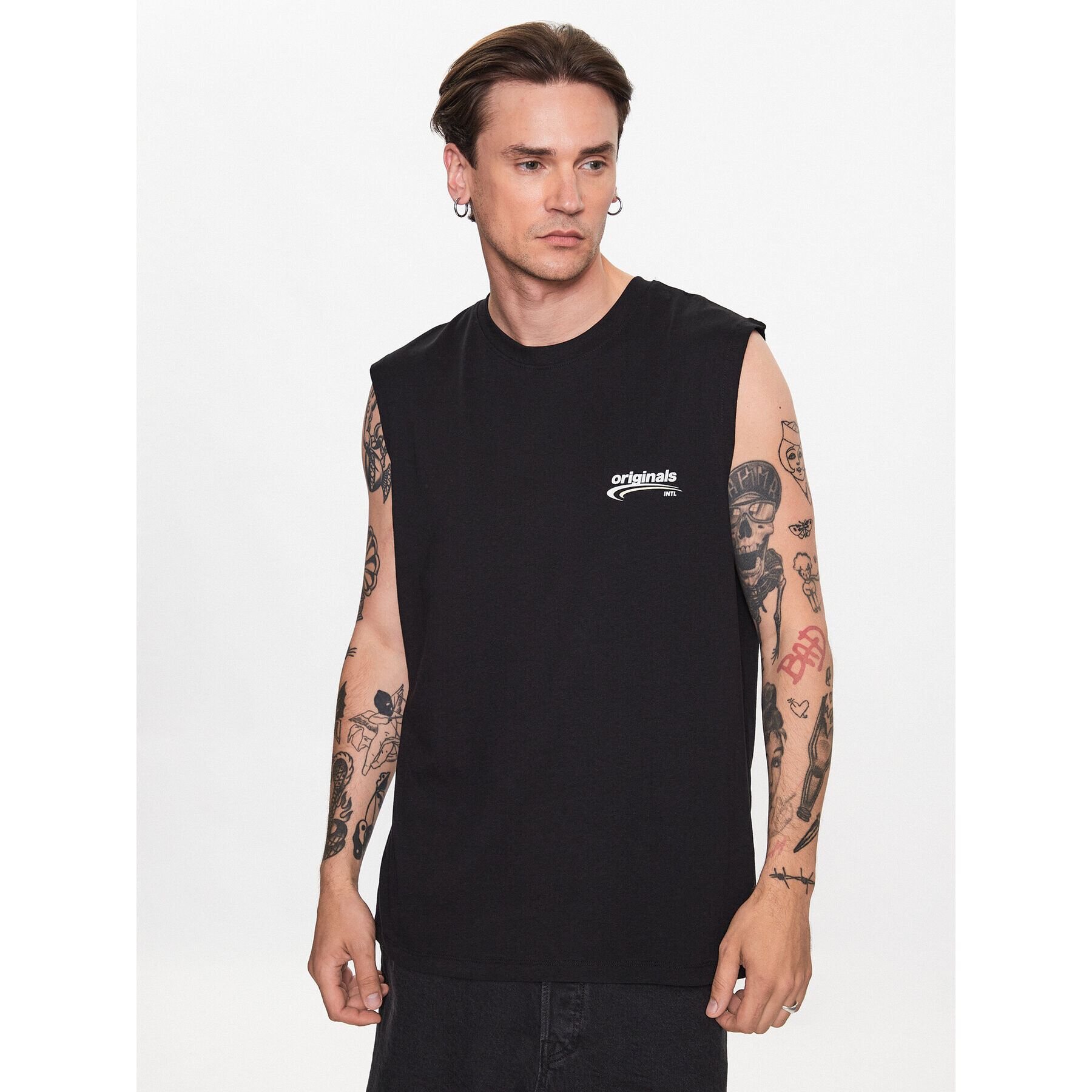 Jack&Jones Мъжки топ Brink 12234813 Черен Loose Fit - Pepit.bg