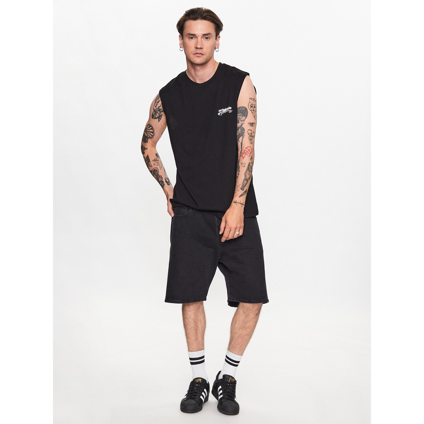 Jack&Jones Мъжки топ Brink 12234813 Черен Loose Fit - Pepit.bg