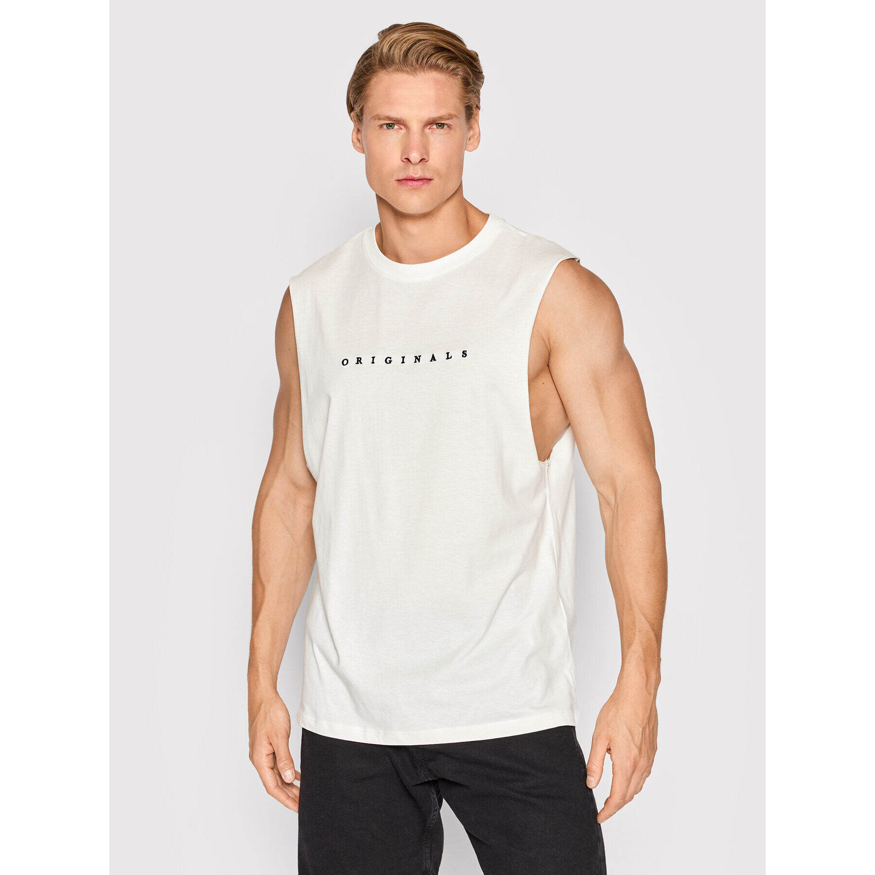 Jack&Jones Мъжки топ Copenhagen 12210016 Бял Oversize - Pepit.bg