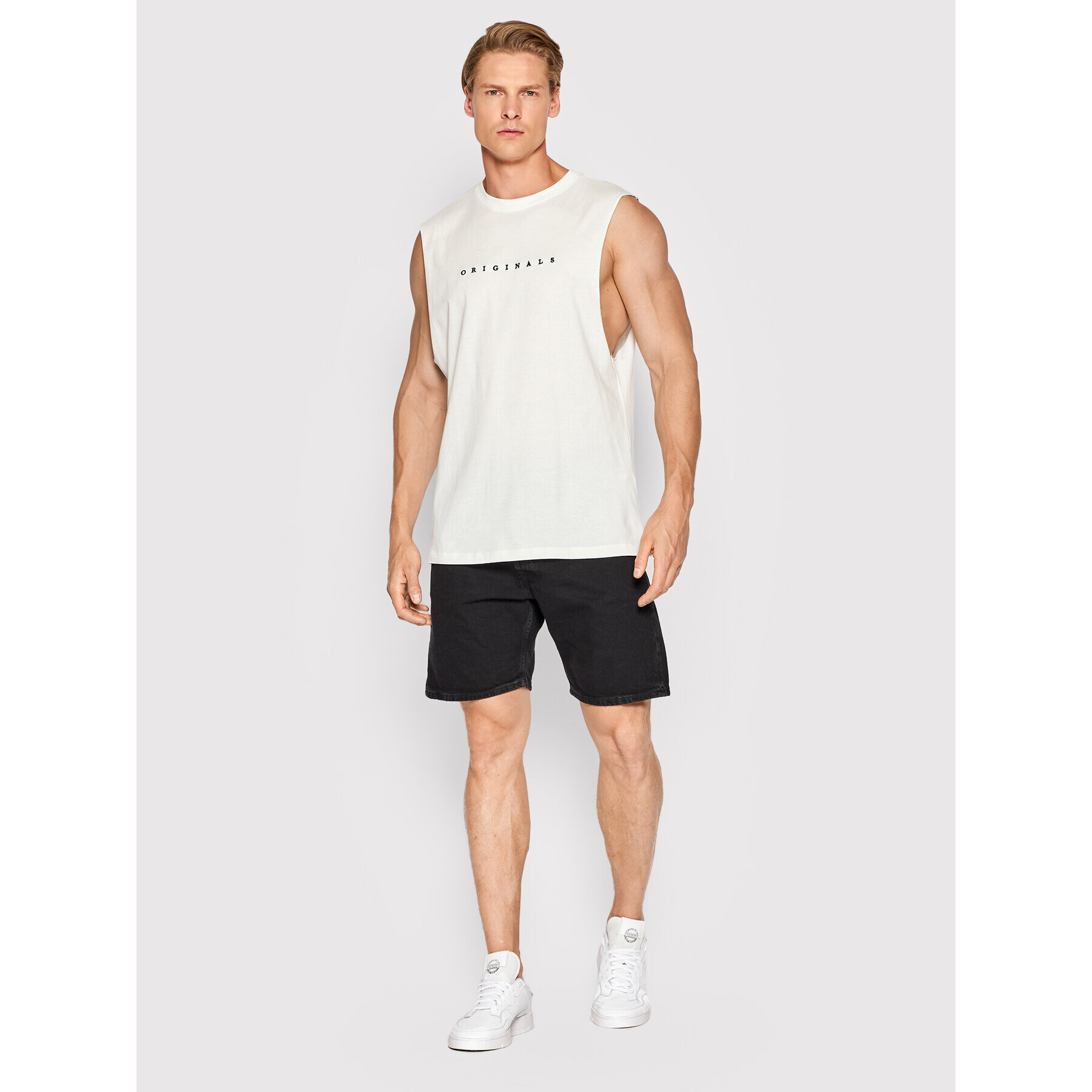 Jack&Jones Мъжки топ Copenhagen 12210016 Бял Oversize - Pepit.bg