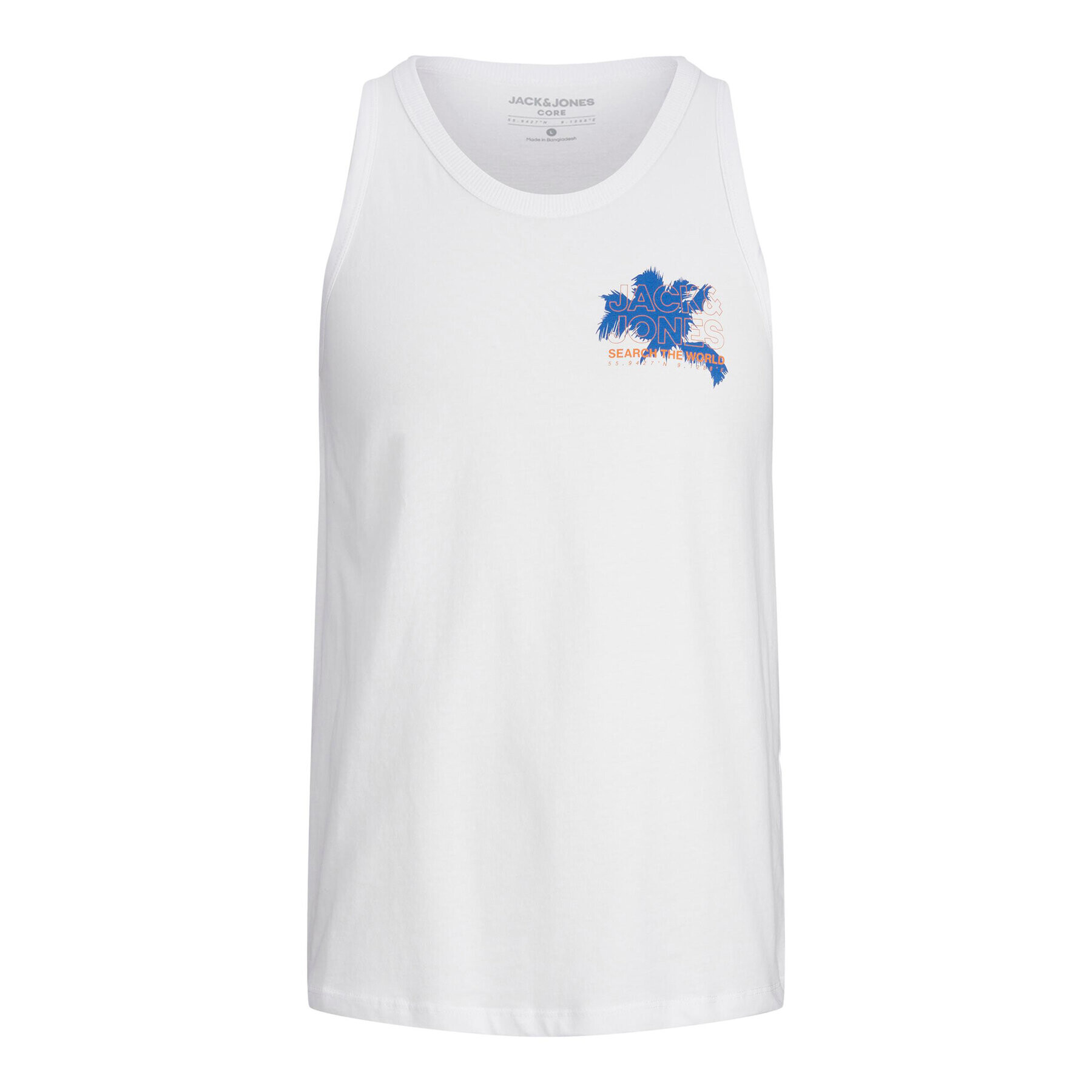 Jack&Jones Мъжки топ Marina 12233601 Бял Standard Fit - Pepit.bg