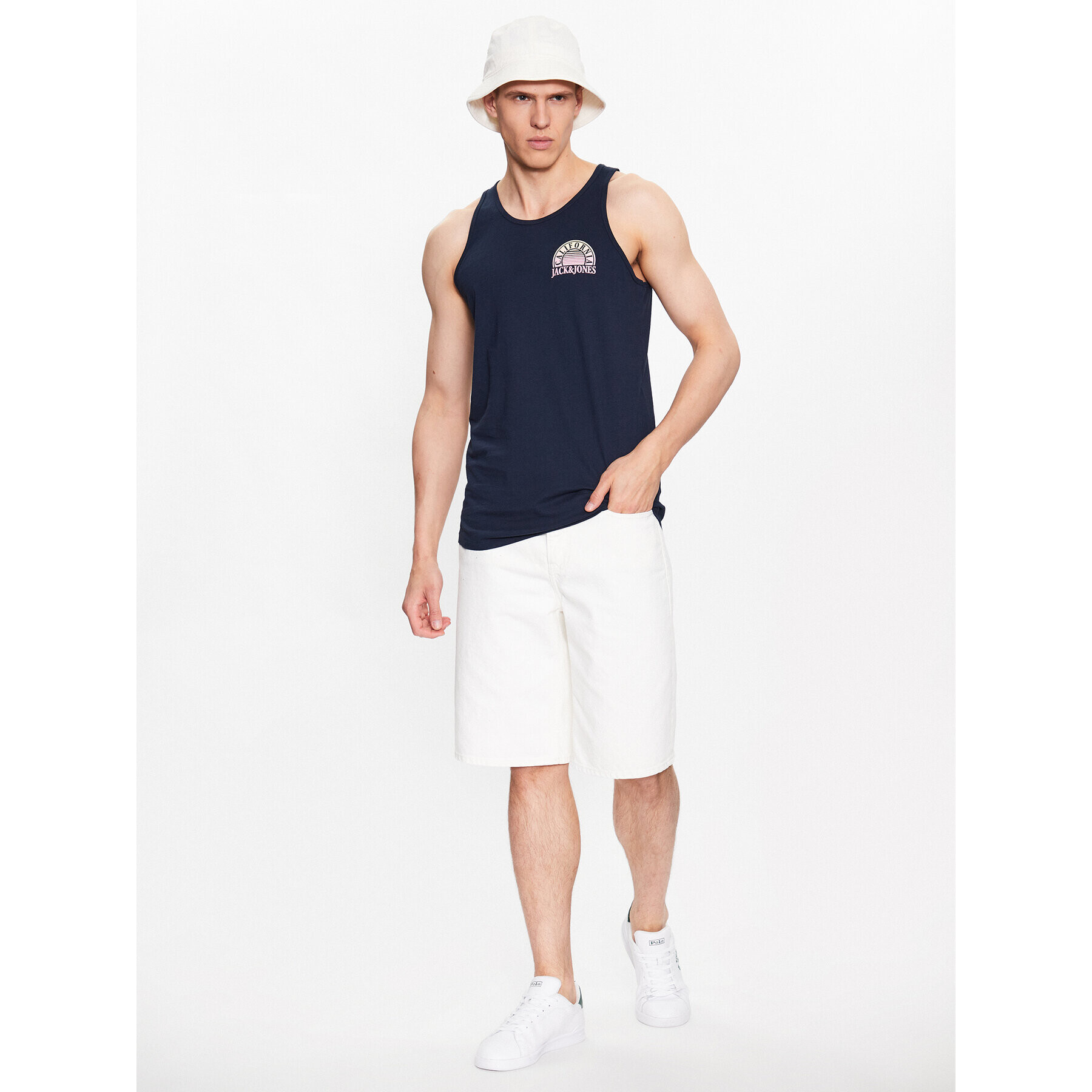 Jack&Jones Мъжки топ Palma 12234269 Тъмносин Standard Fit - Pepit.bg