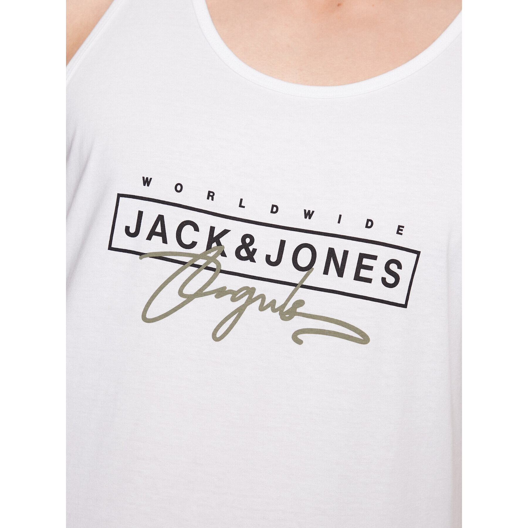 Jack&Jones Мъжки топ Splash 12235520 Бял Standard Fit - Pepit.bg