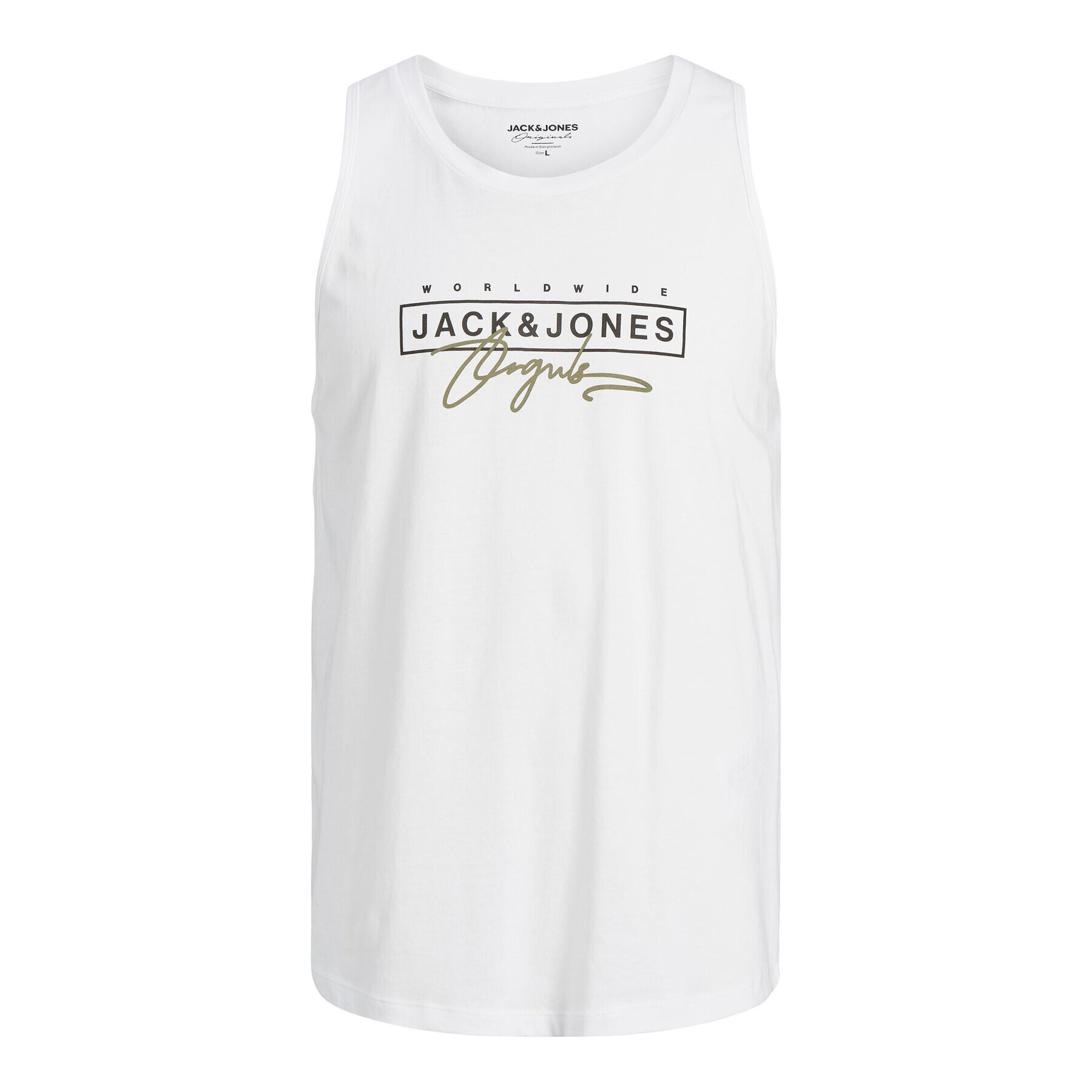 Jack&Jones Мъжки топ Splash 12235520 Бял Standard Fit - Pepit.bg