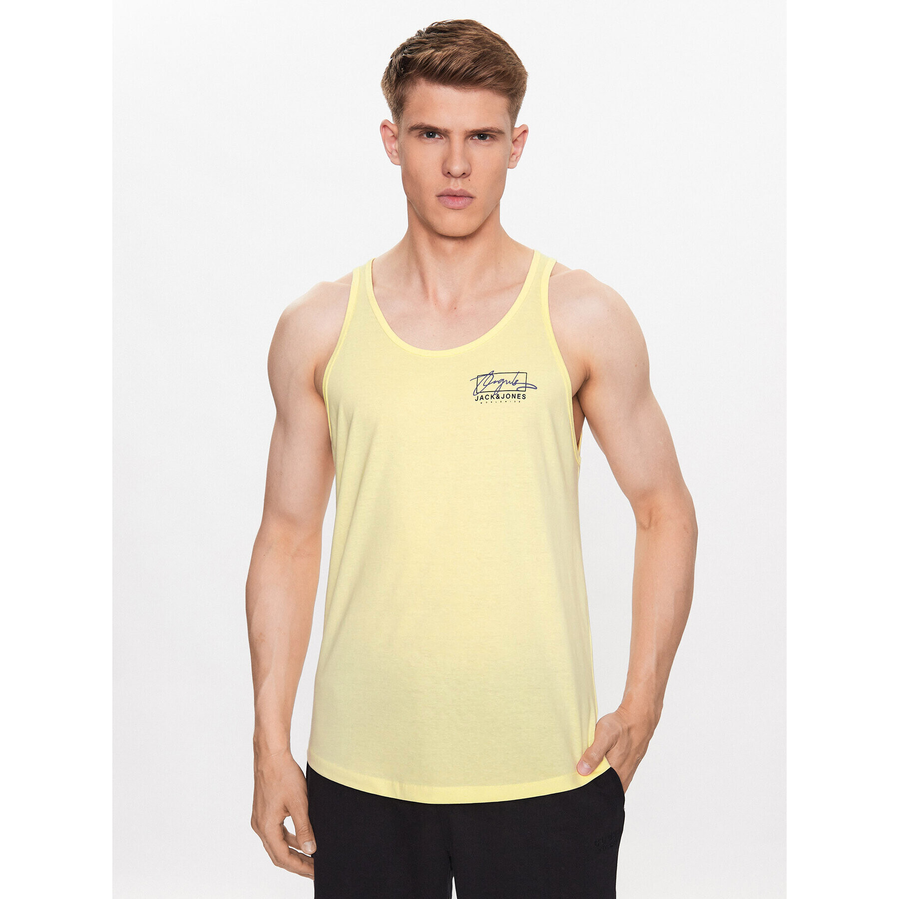 Jack&Jones Мъжки топ Splash 12235520 Жълт Standard Fit - Pepit.bg