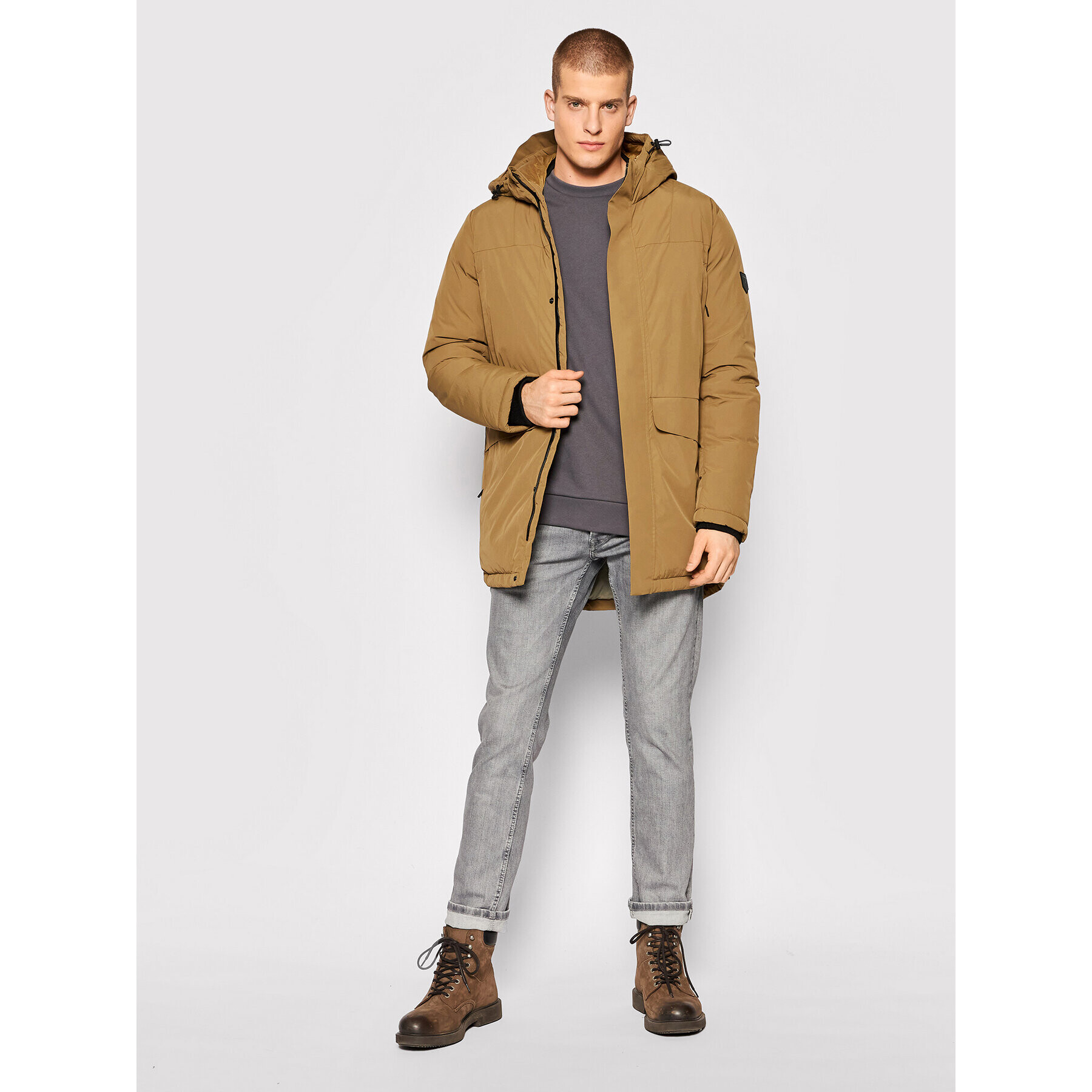 Jack&Jones PREMIUM Парка Blaharold 12192814 Кафяв Regular Fit - Pepit.bg