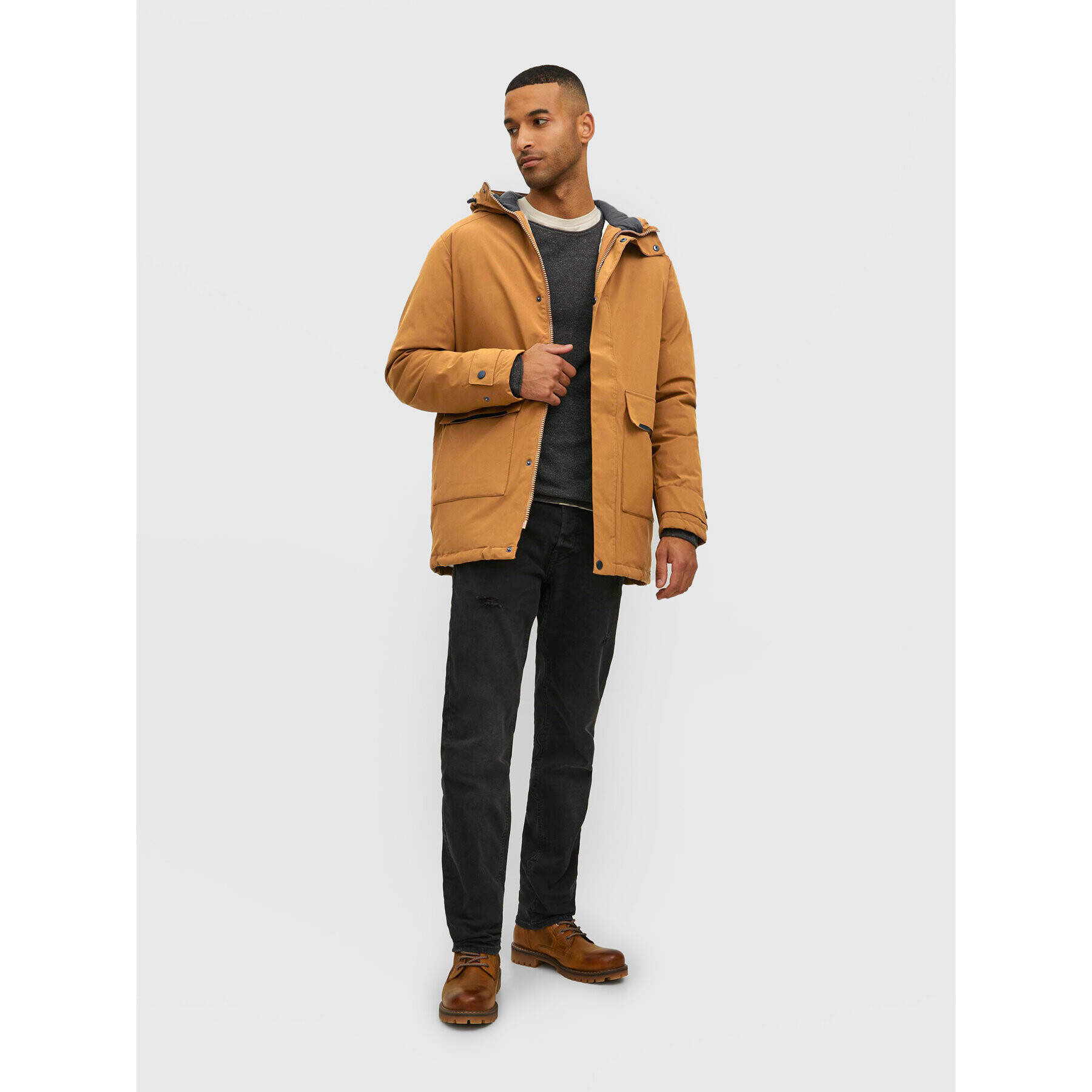 Jack&Jones Парка Tiko 12211896 Кафяв Regular Fit - Pepit.bg