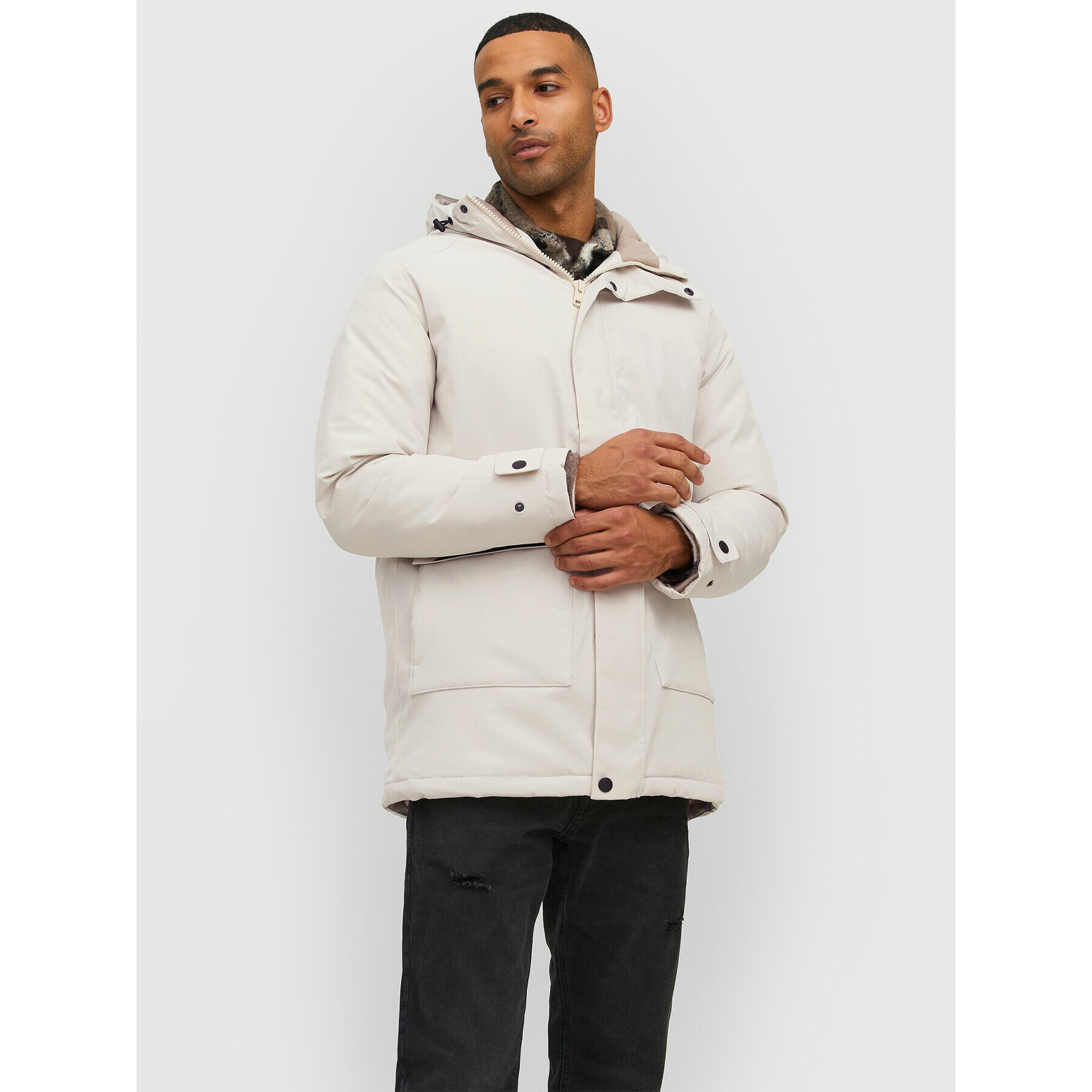 Jack&Jones Парка Tiko 12211896 Сив Regular Fit - Pepit.bg
