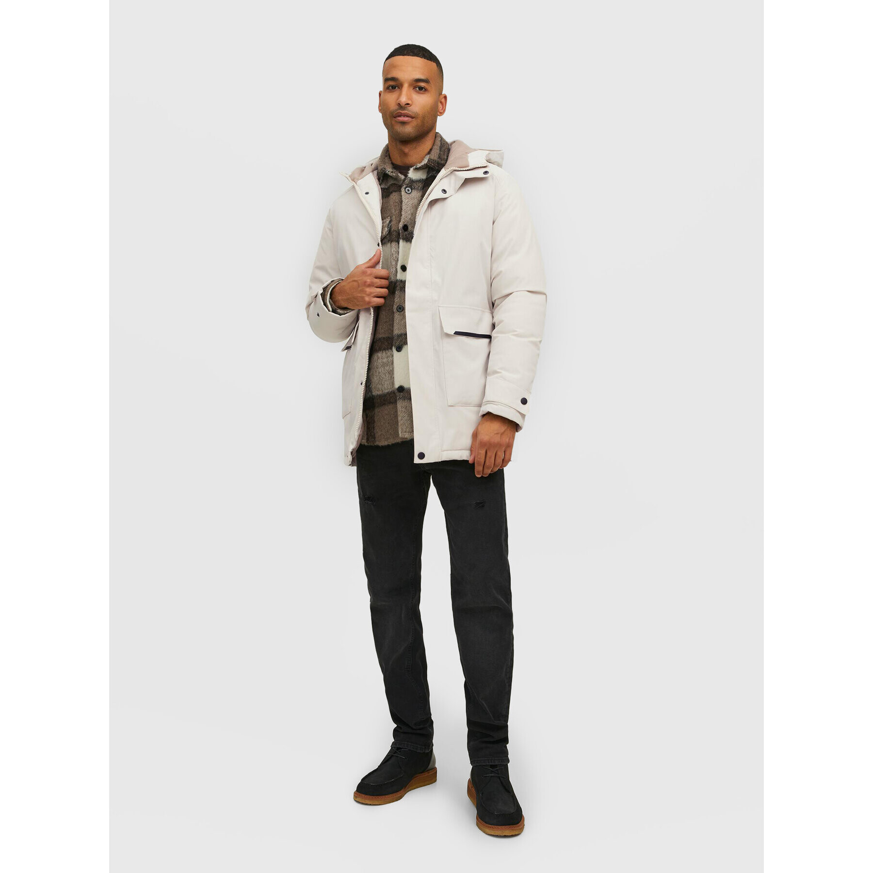 Jack&Jones Парка Tiko 12211896 Сив Regular Fit - Pepit.bg