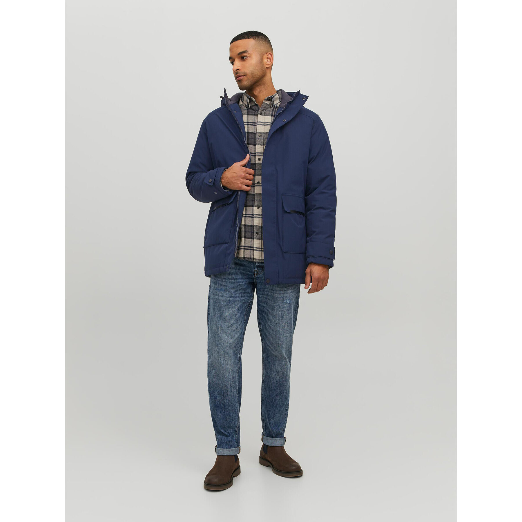 Jack&Jones Парка Tiko 12211896 Тъмносин Regular Fit - Pepit.bg