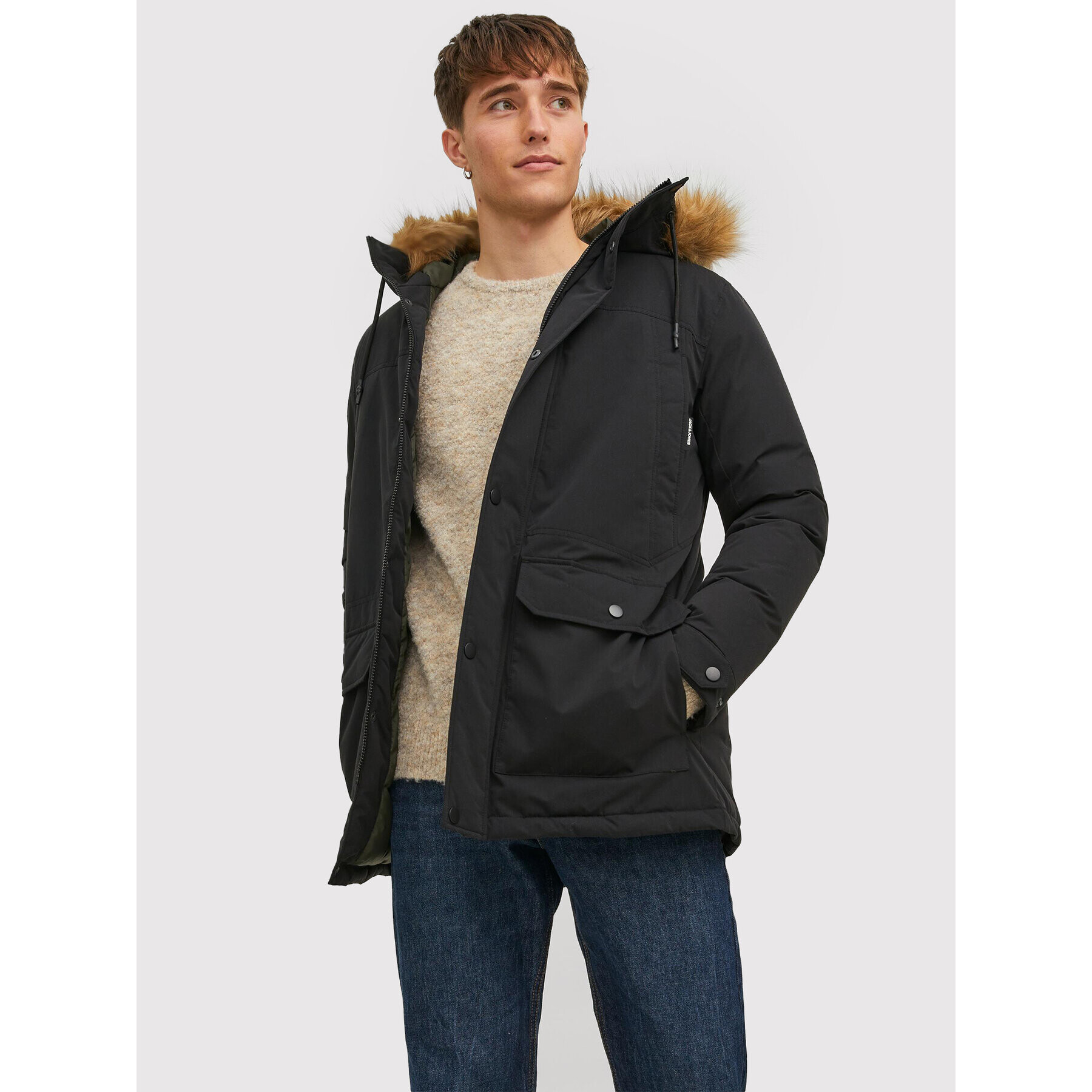 Jack&Jones Парка Winner 12211948 Черен Regular Fit - Pepit.bg