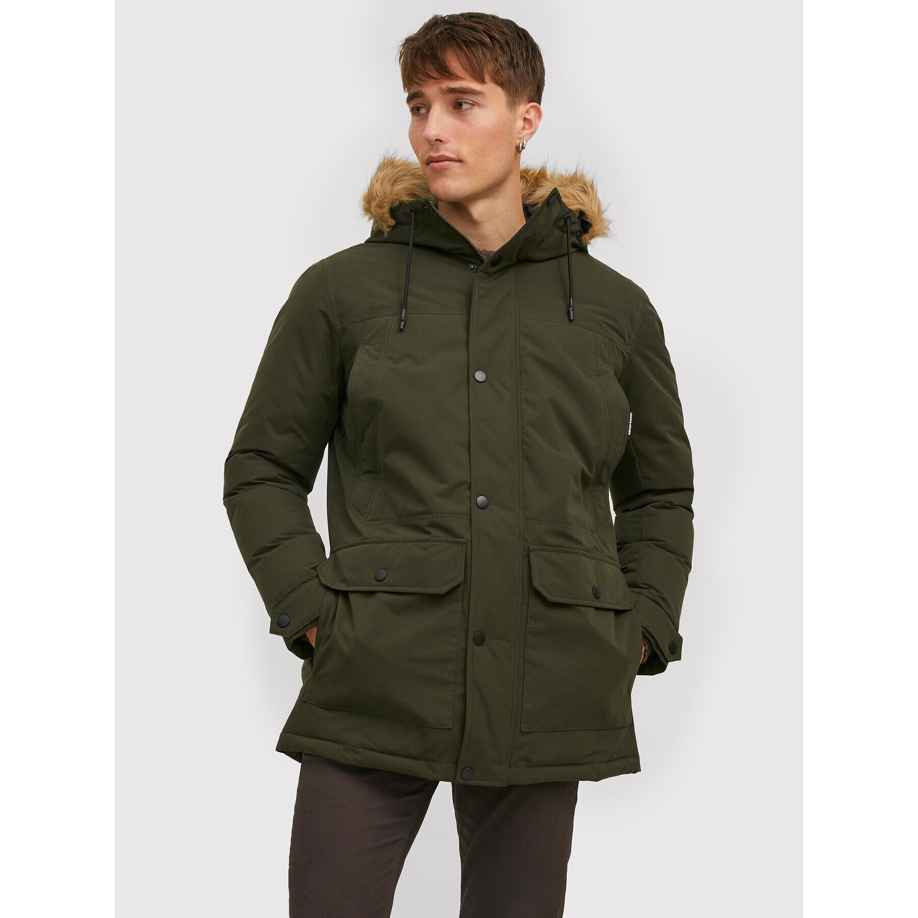 Jack&Jones Парка Winner 12211948 Зелен Regular Fit - Pepit.bg