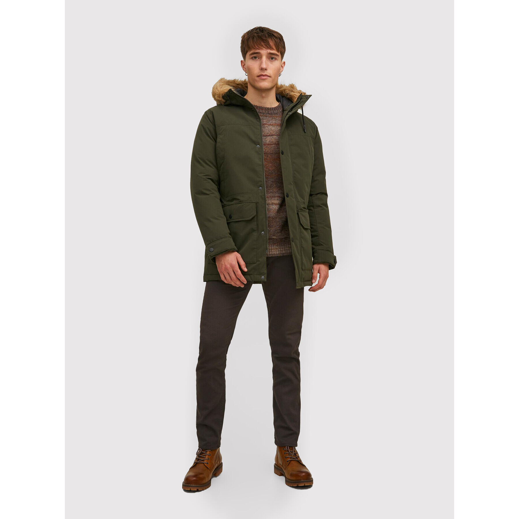 Jack&Jones Парка Winner 12211948 Зелен Regular Fit - Pepit.bg