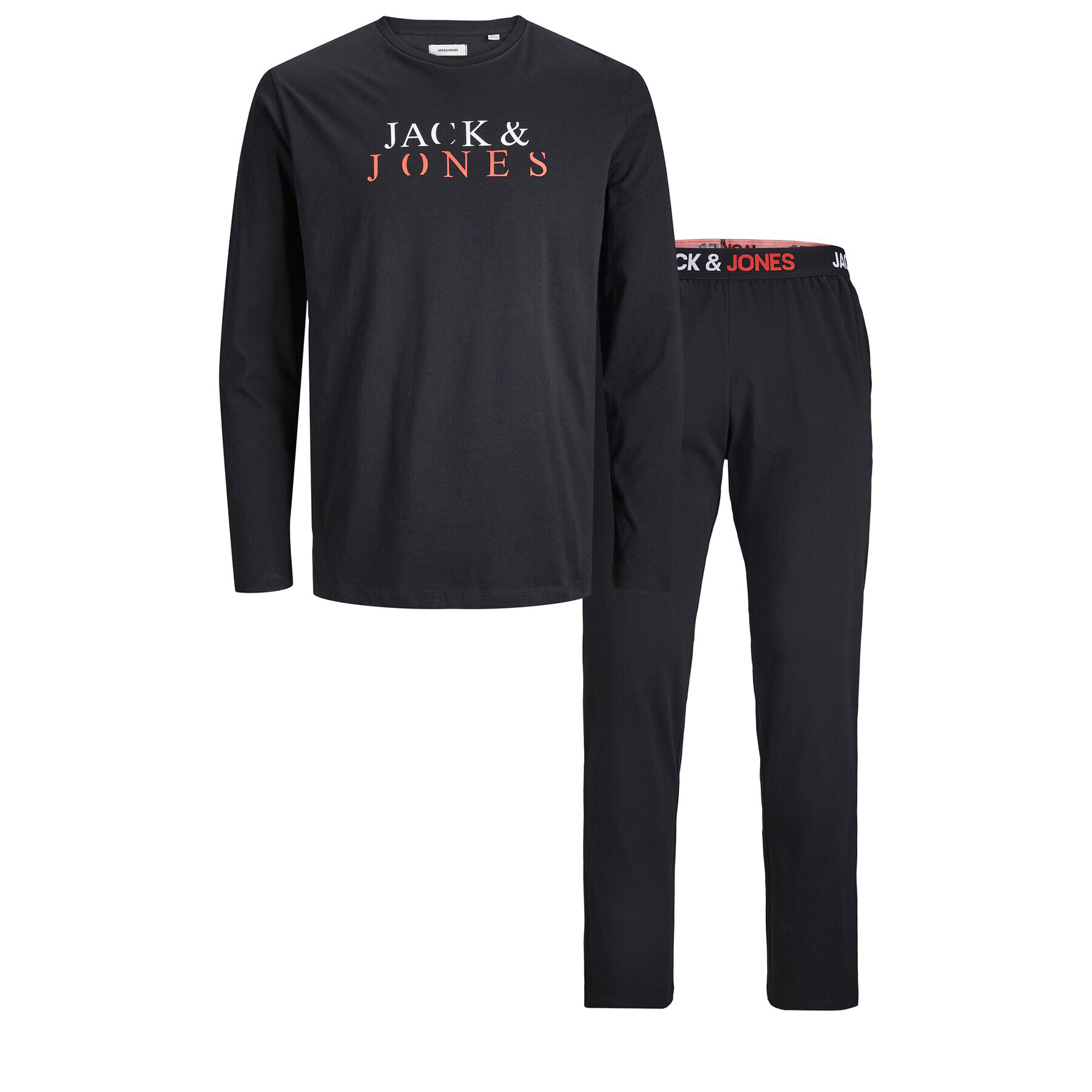 Jack&Jones Пижама 12252293 Черен Standard Fit - Pepit.bg