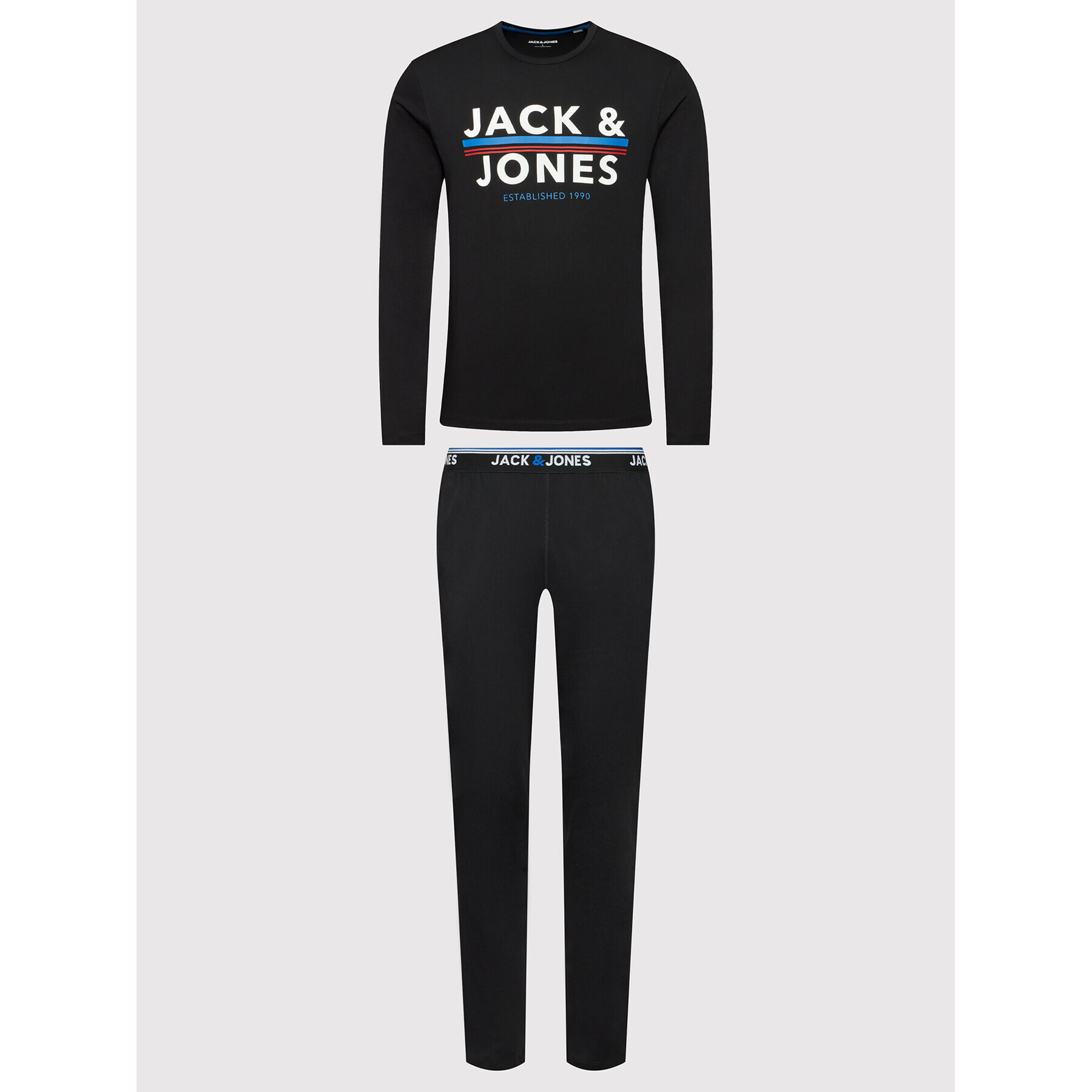 Jack&Jones Пижама Ron 12212542 Черен Regular Fit - Pepit.bg