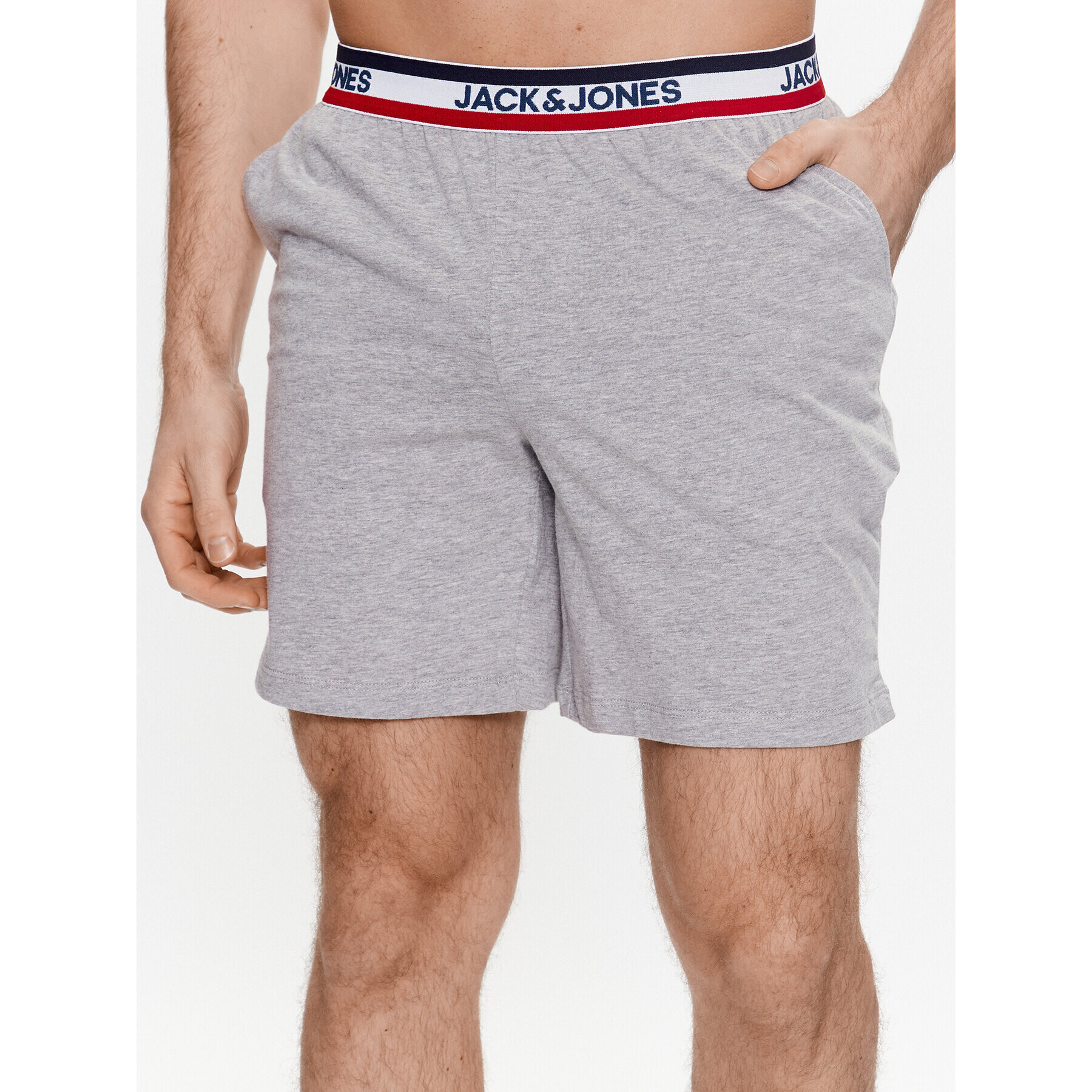 Jack&Jones Пижамени шорти Tape 12230637 Сив Regular Fit - Pepit.bg