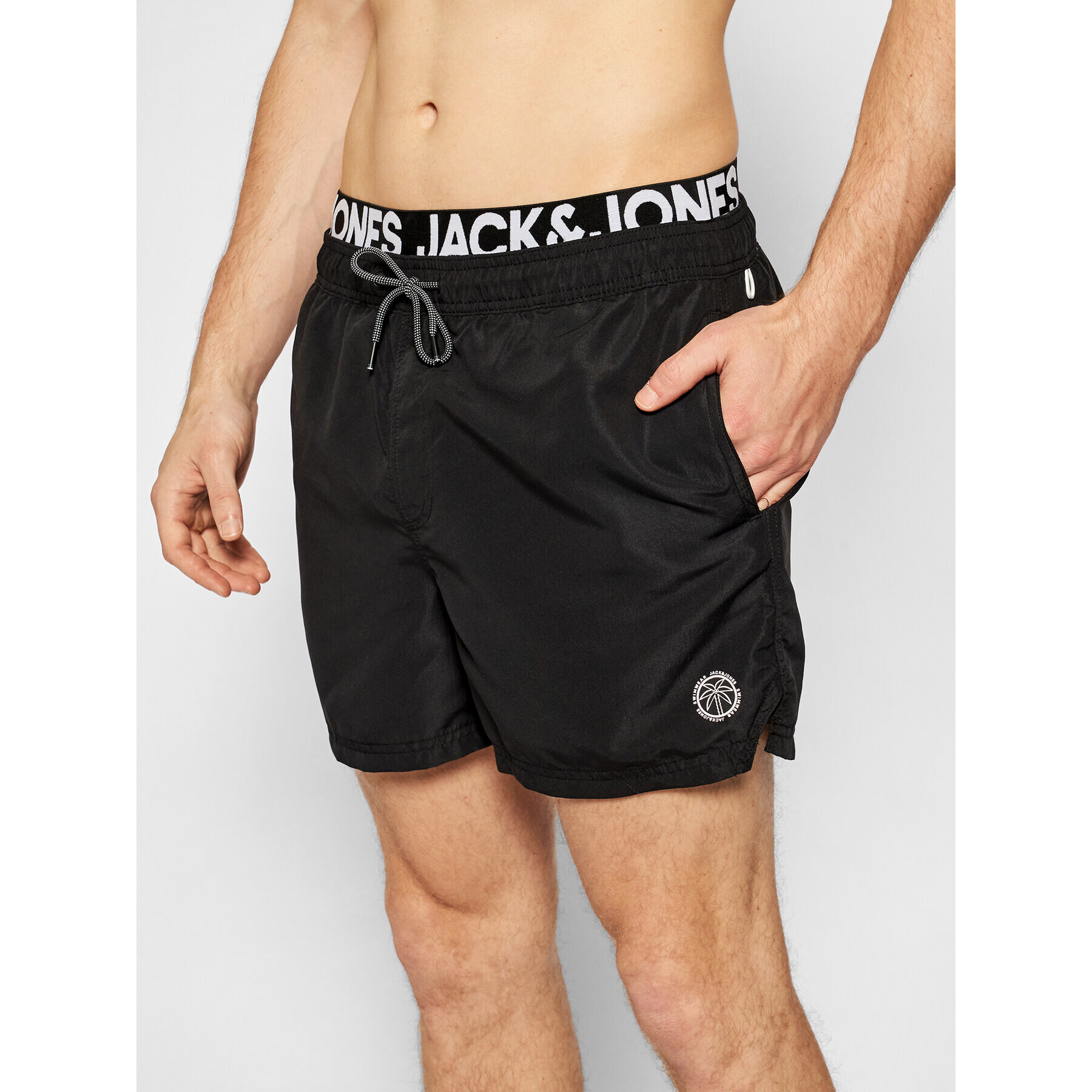 Jack&Jones Плувни шорти Bali 12183795 Черен Regular Fit - Pepit.bg