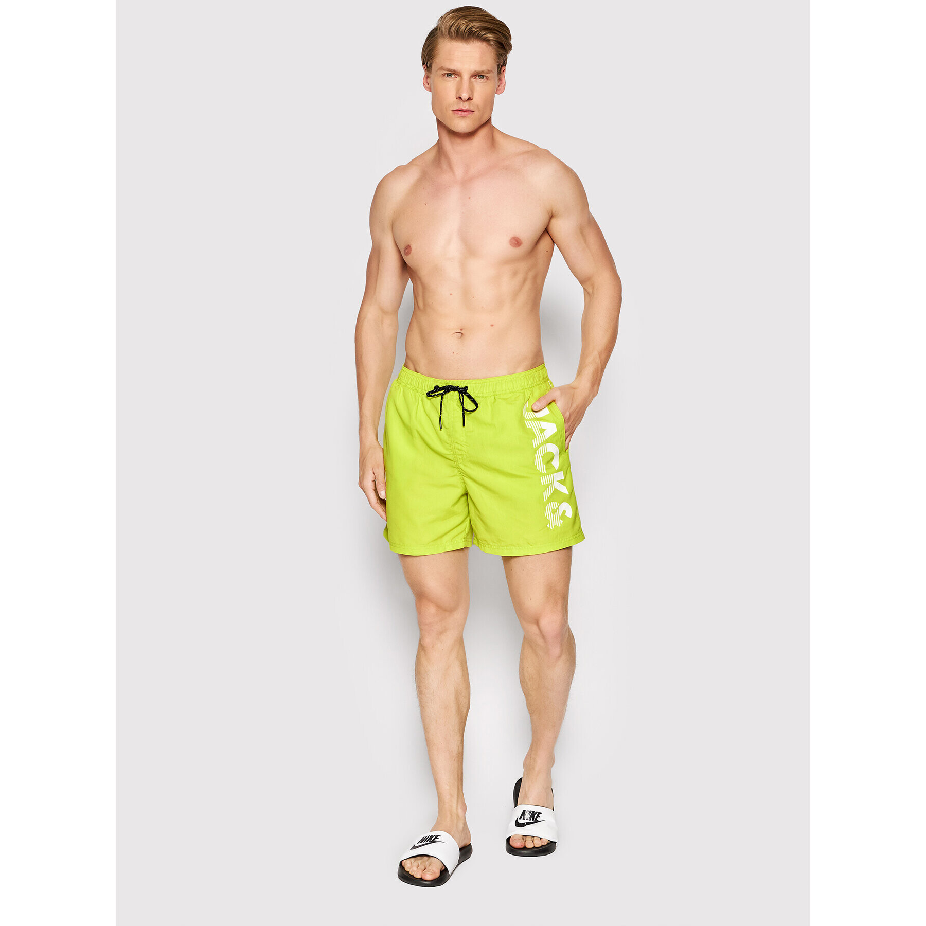 Jack&Jones Плувни шорти Crete 12203826 Зелен Regular Fit - Pepit.bg