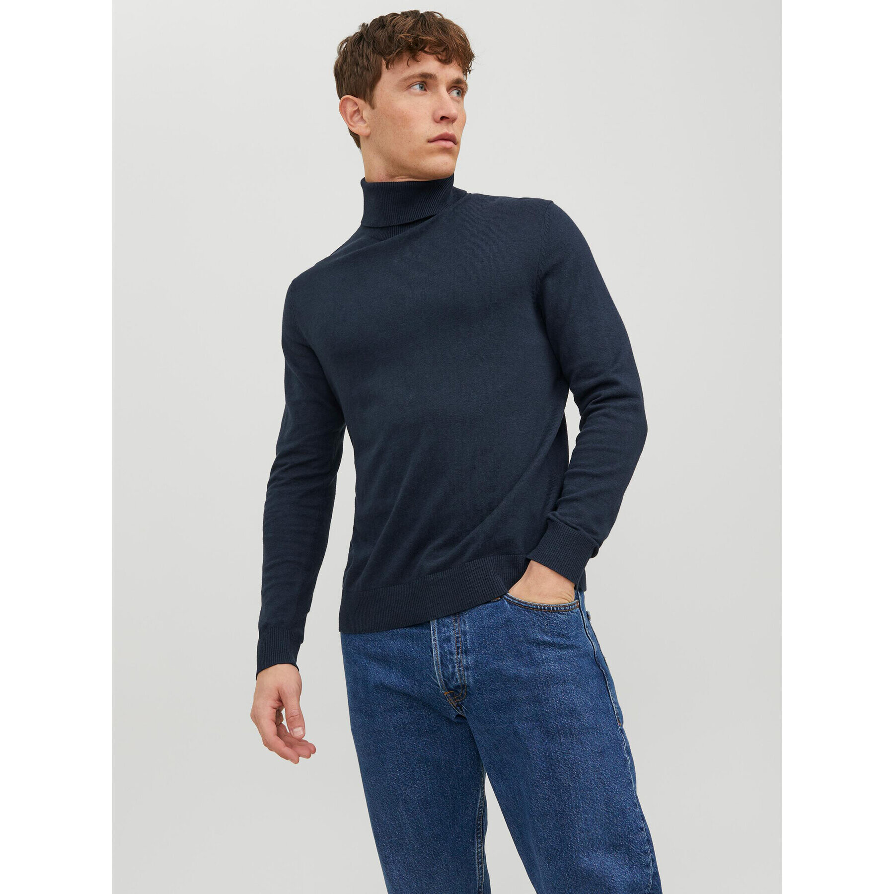 Jack&Jones Поло 12157417 Тъмносин Regular Fit - Pepit.bg