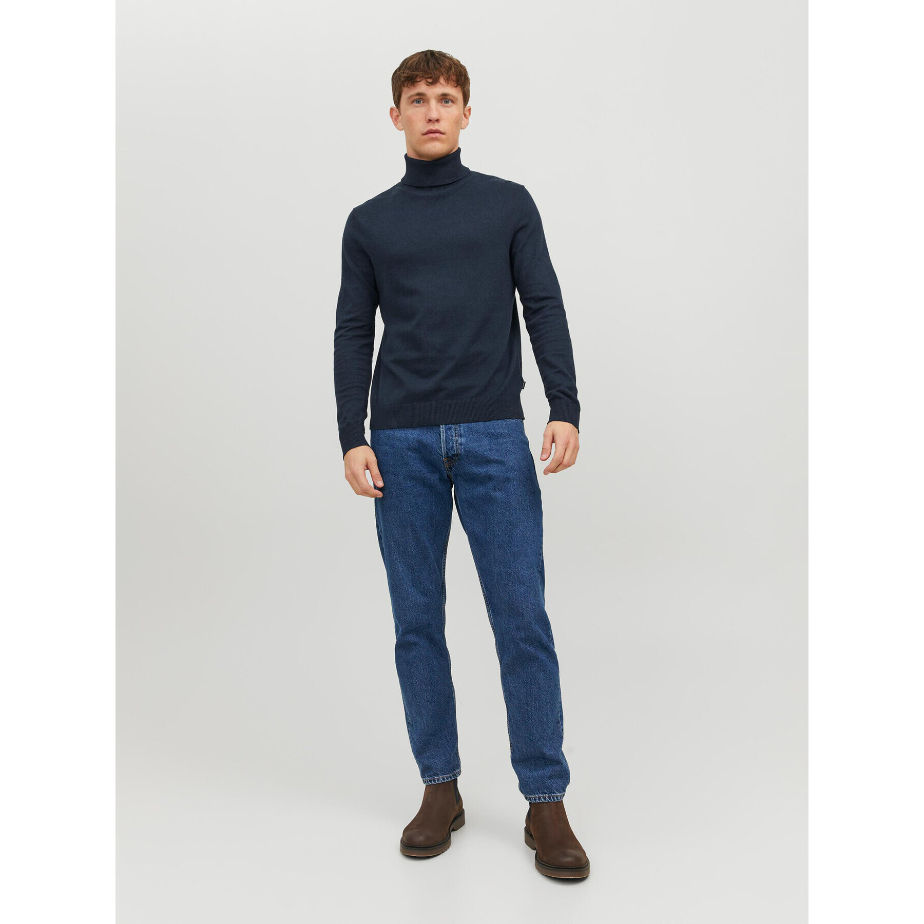 Jack&Jones Поло 12157417 Тъмносин Regular Fit - Pepit.bg