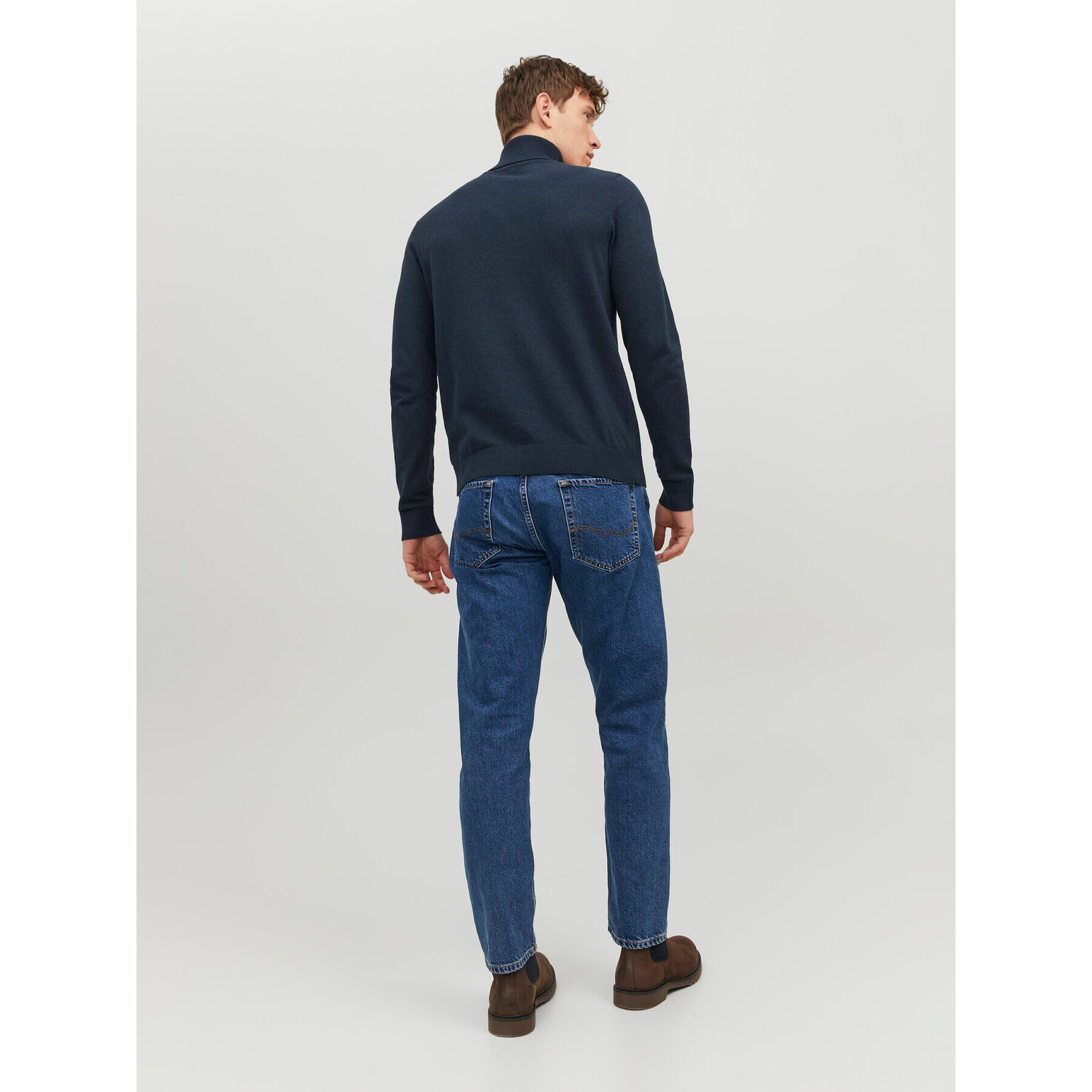 Jack&Jones Поло 12157417 Тъмносин Regular Fit - Pepit.bg